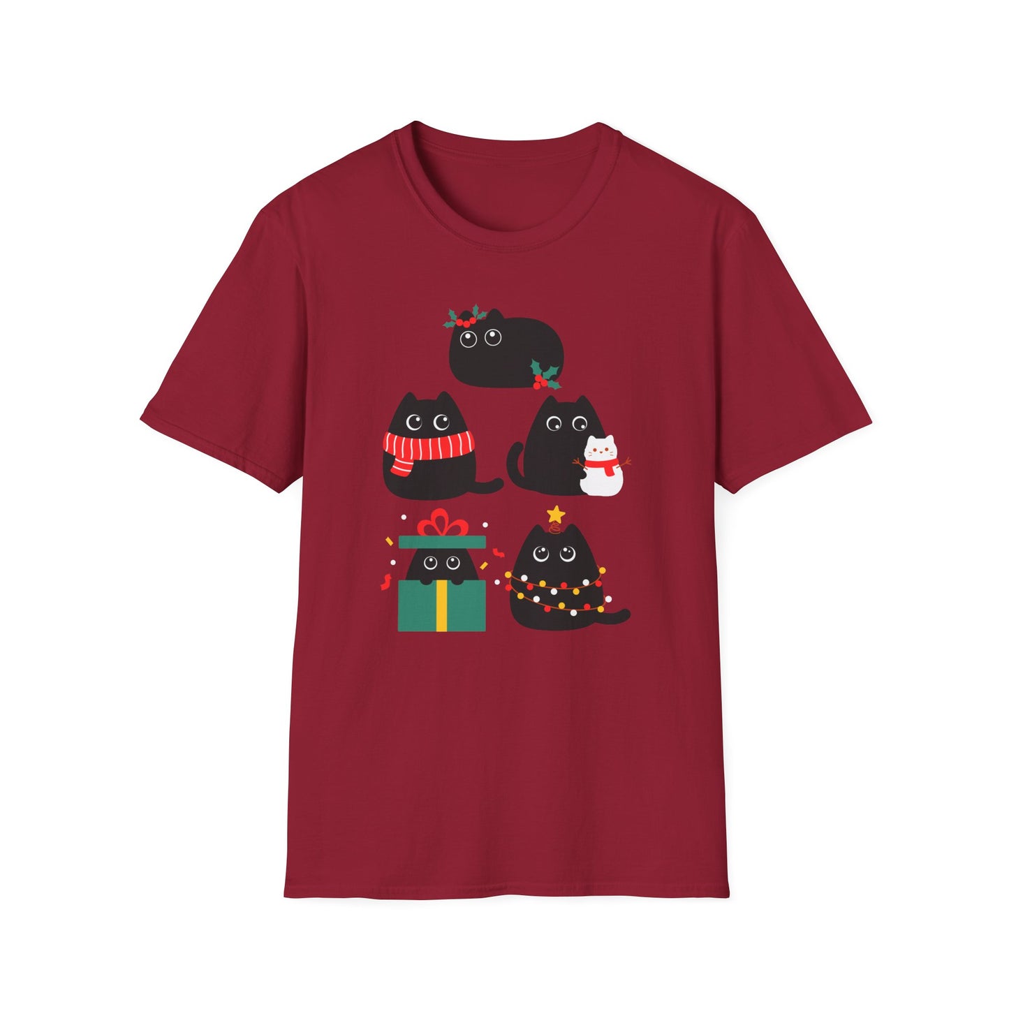 Adorable Cat T Shirt for Christmas presents for Cat Lover TShirts for Wife Christmas gift for Girlfriend gifts for Friends Birthday present