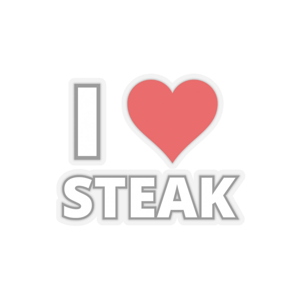 I LOVE STEAK Sticker for Steak Lover Gift for Meat Lover gifts for Carnivore Diet Present I Heart Steak Decal Sticker for Chef gift
