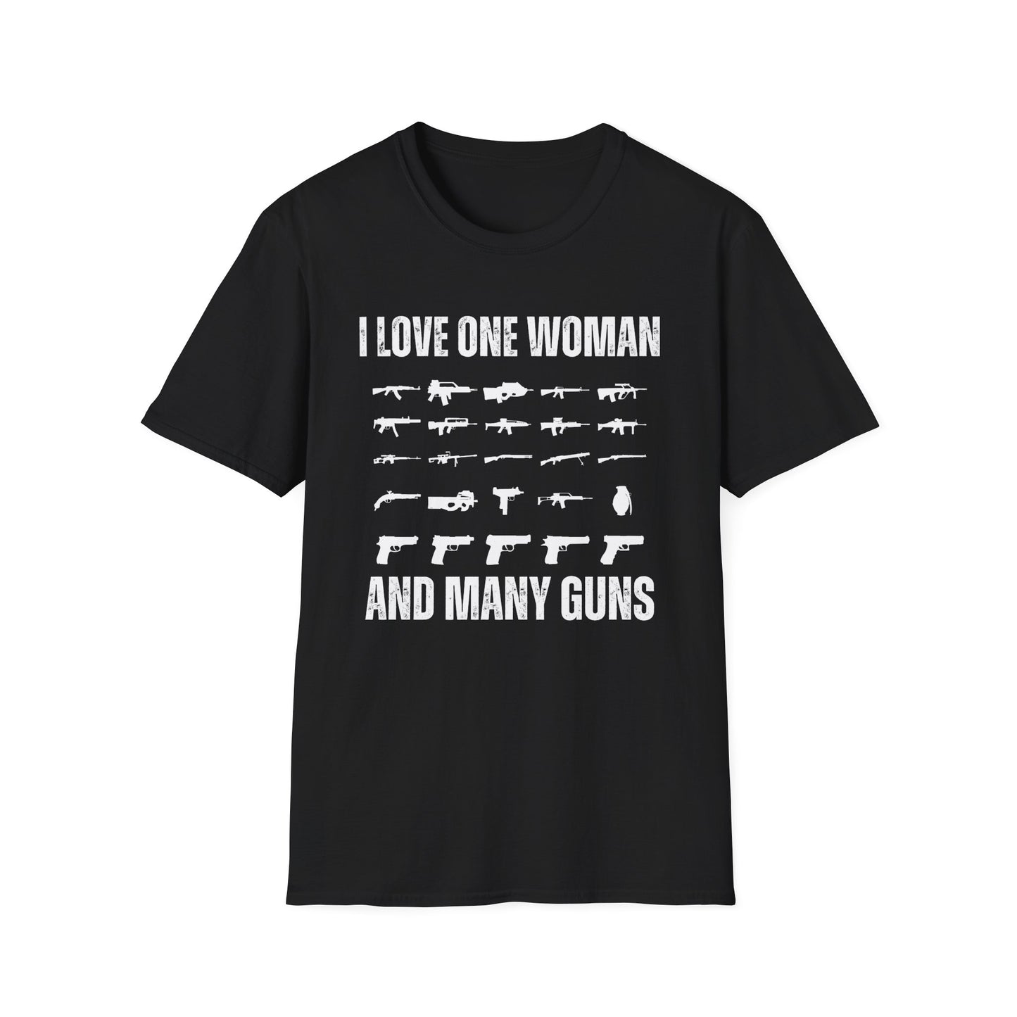 I Love One Woman & Many Guns T-shirt for Veterans gift for Valentines Day Gift for Him - Funny Shirts for Him gift for husband gift for boyfriend gift for dad
