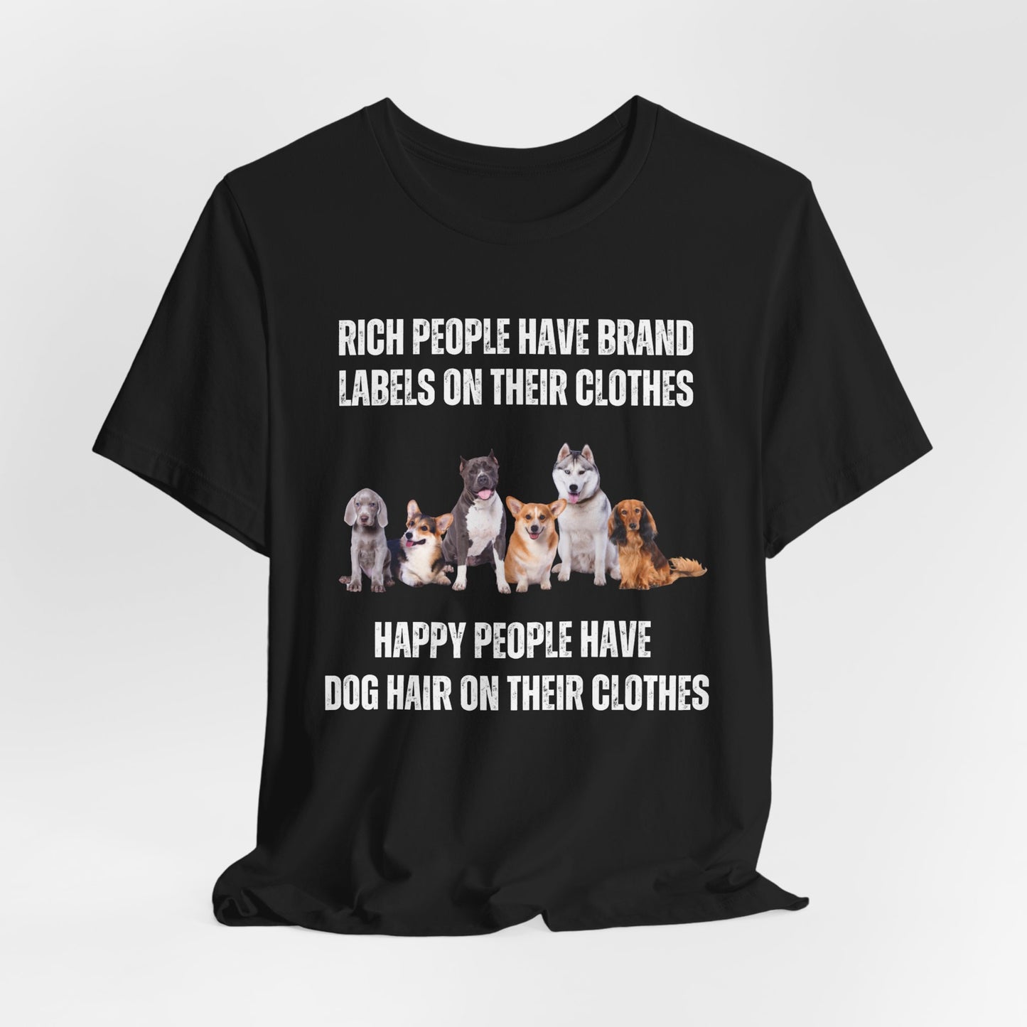Funny Doggo Shirt for Dog Mom gifts for Dogs Lover T Shirts Cute Doggy T-shirt Happy People Have Dog Hair on Their Clothes