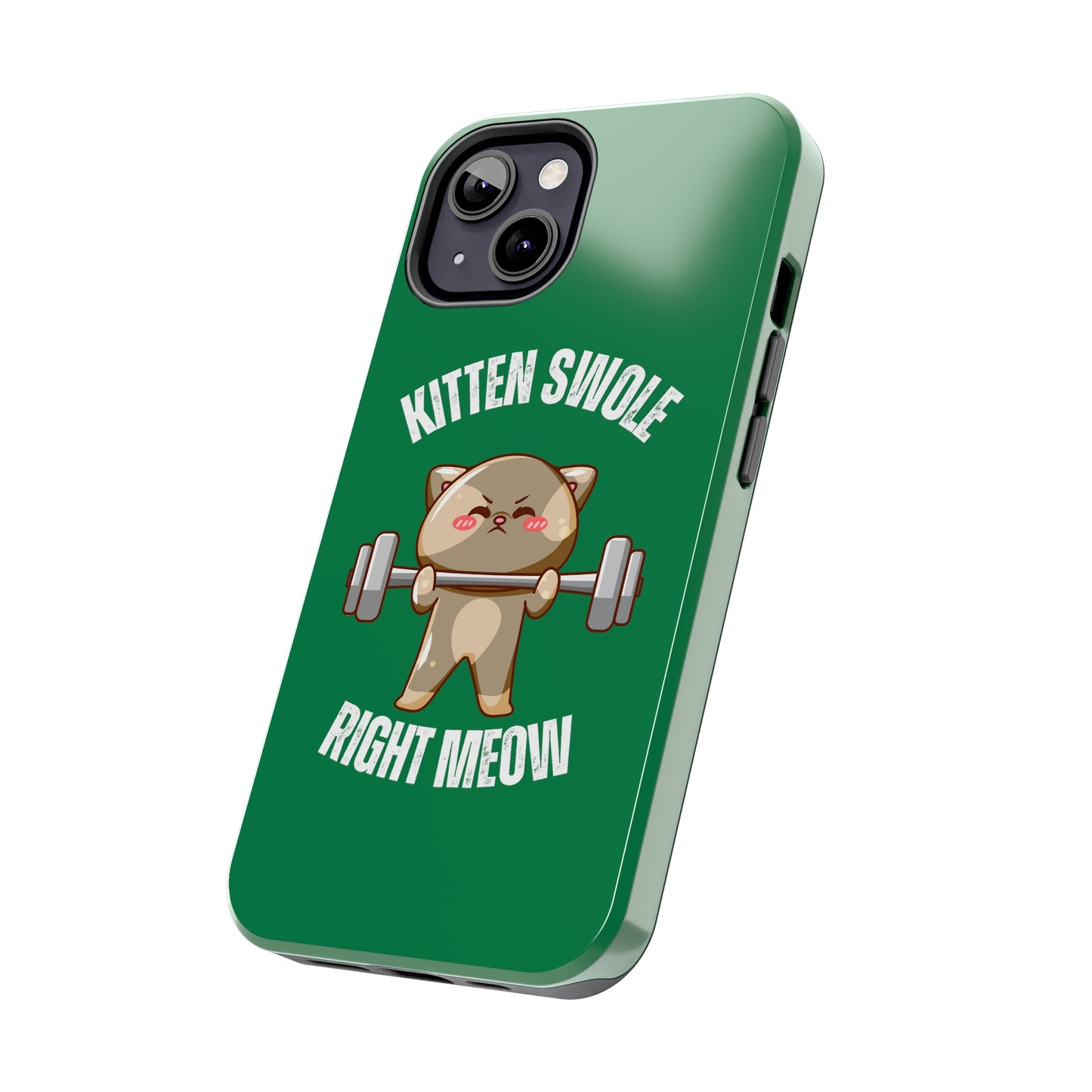 Funny Cat iPhone case for Gym Lover gift Cat Weightlifting Cat Lifting Weights Phone case for Workout Lover gift for Fitness enthusiast