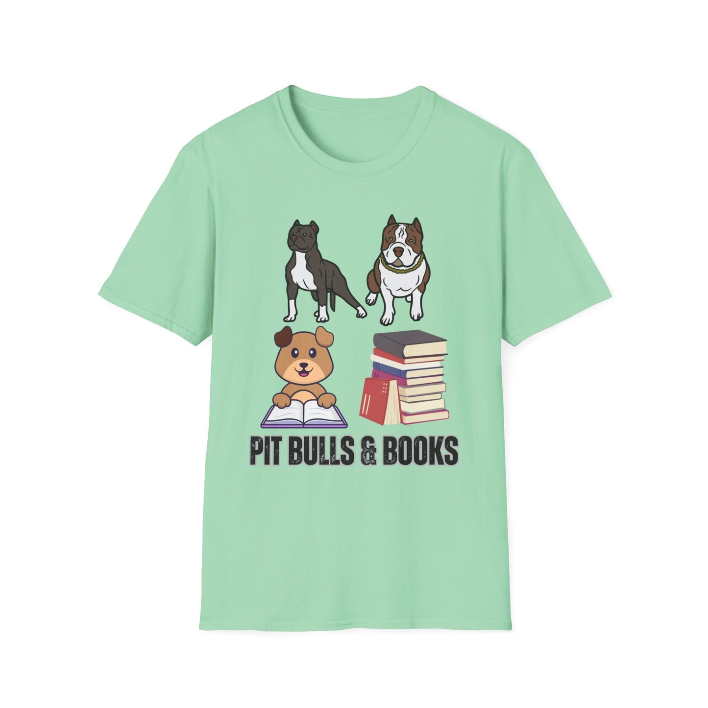 Books and Pit Bull T Shirt for Dog Mom Gift for Dog Lover gift for Dog Lovers Shirts - Dogs & Books T-shirt