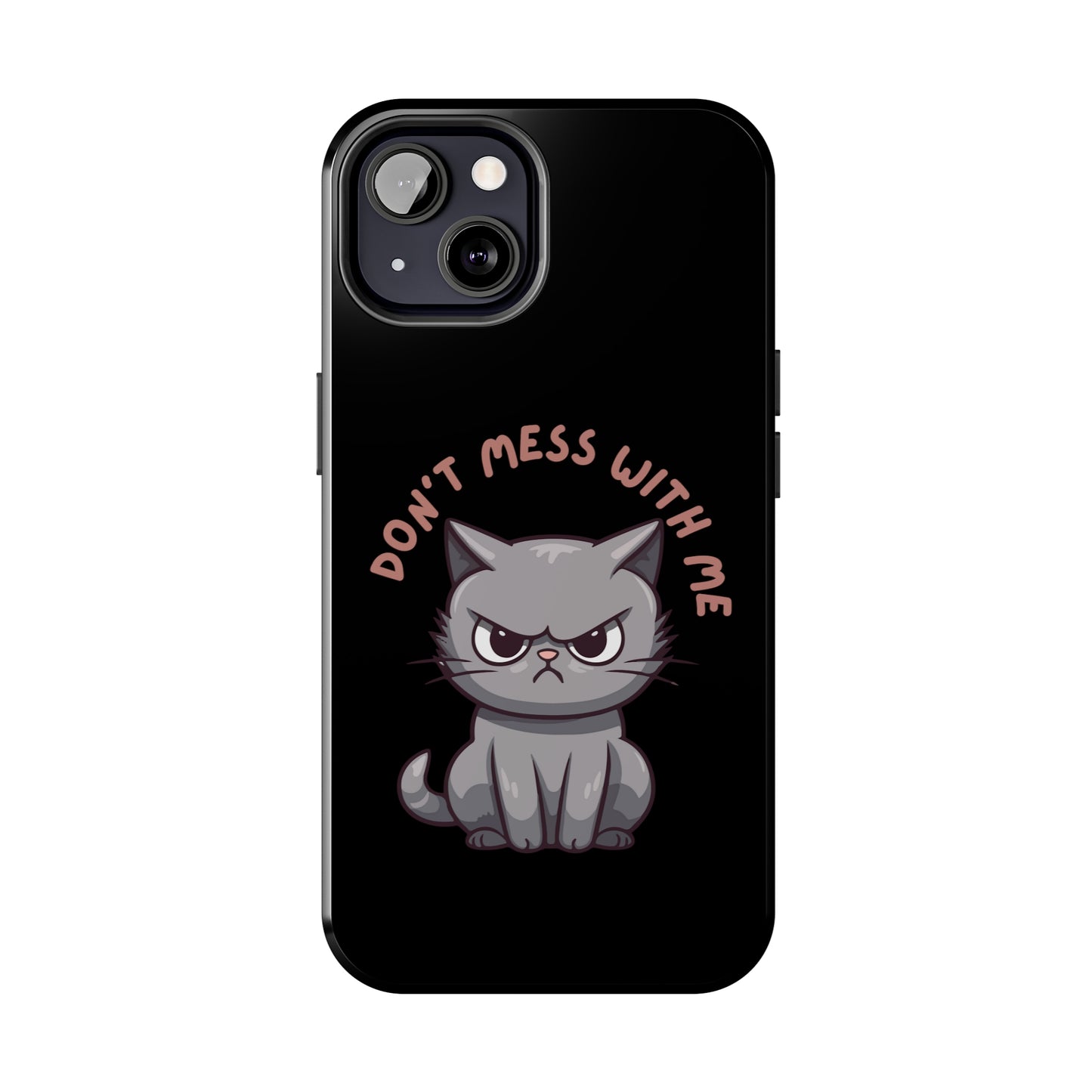 Funny Cat iPhone Case for Cat Lover gift for Friend gift for Cat Mom gift for Her ANGRY CAT Don't Mess With Me Cute CATS protective case