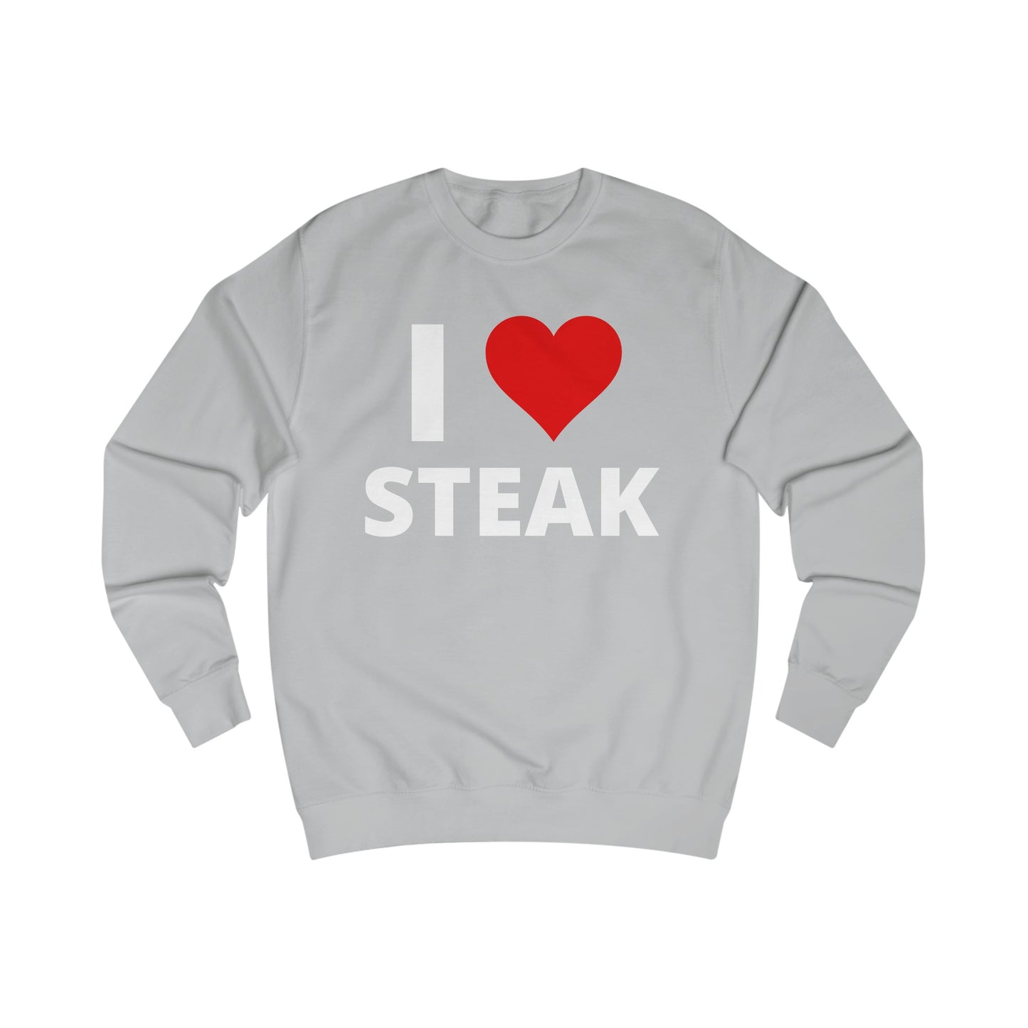 I Heart Steak Sweatshirt I Love Steak Sweater Meat Lover Pull Over for Steak Lover Soft Sweat Shirt Grill Master Gift for Him or Her