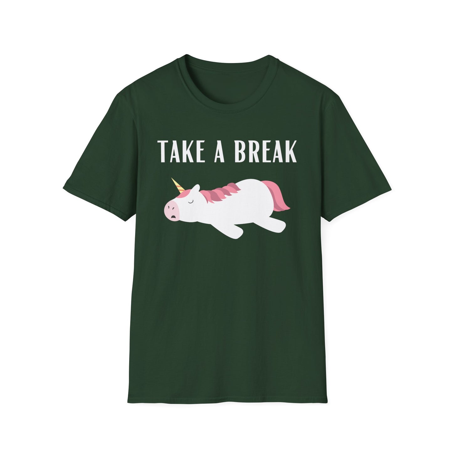 Sleeping Unicorn T-shirt for Unicorn Lover gift for Girlfriend gifts for Her - Funny Unicorn T shirt - Take a Break - lazy day t-shirt