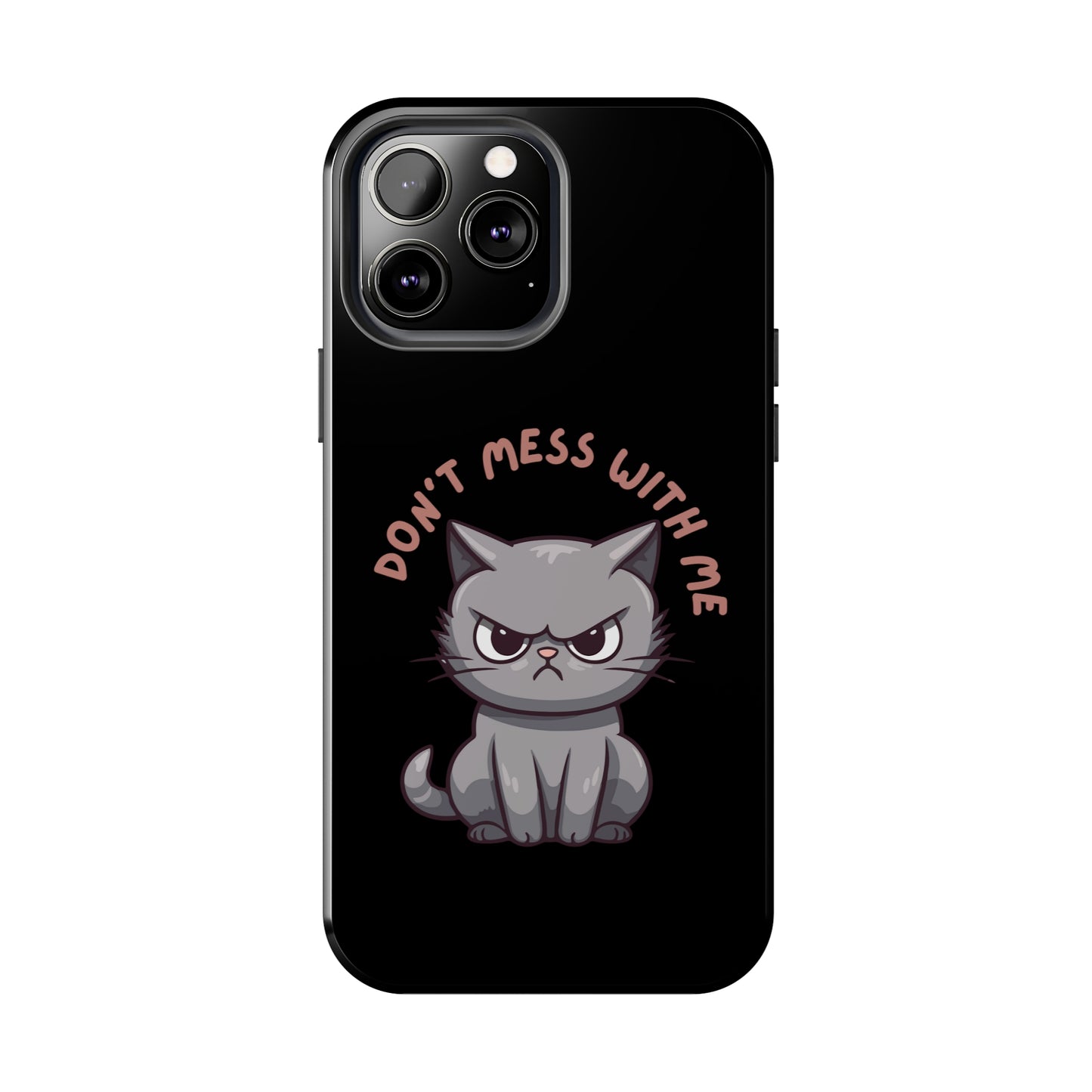 Funny Cat iPhone Case for Cat Lover gift for Friend gift for Cat Mom gift for Her ANGRY CAT Don't Mess With Me Cute CATS protective case