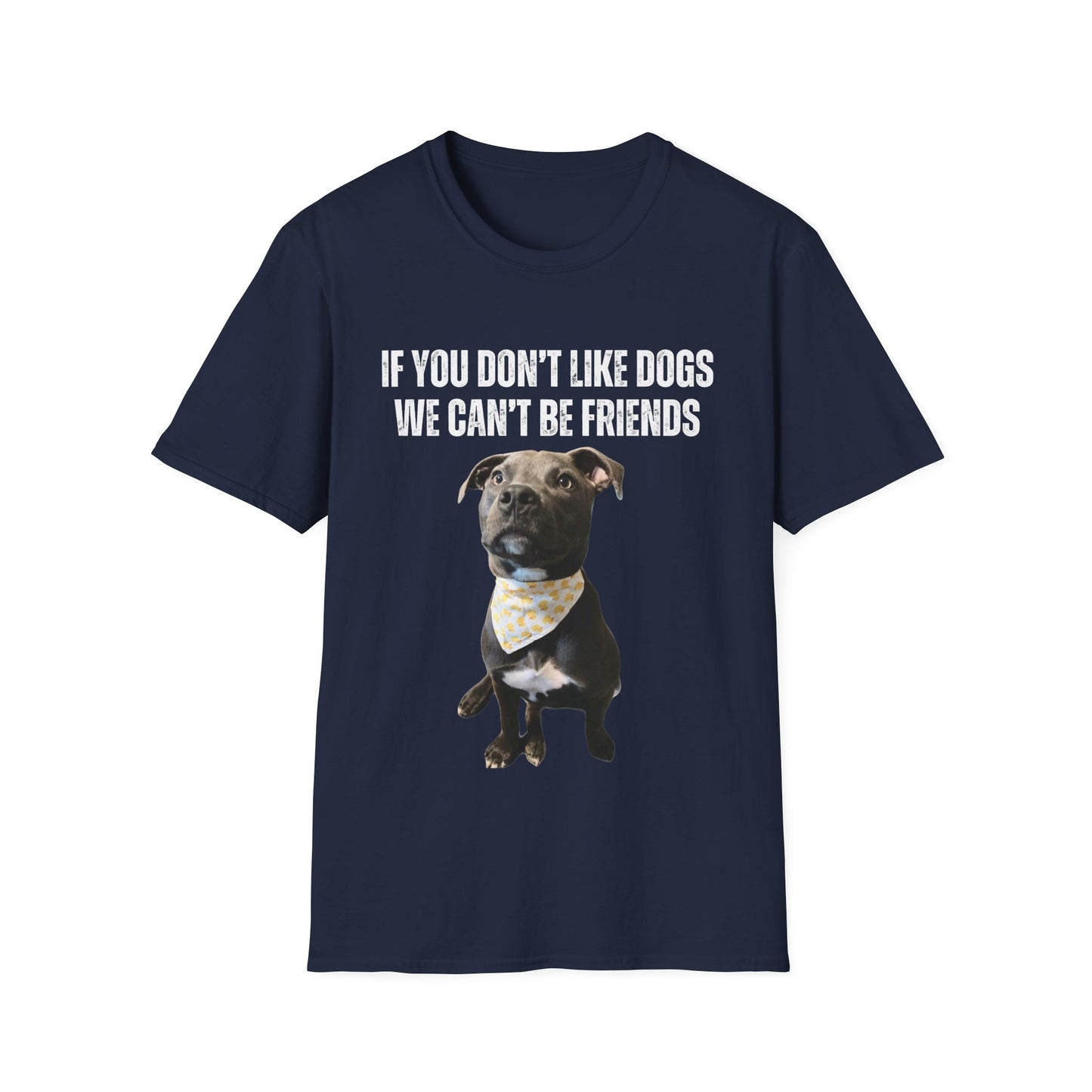 If You Don't Like DOGS We Can't Be Friends T-shirt Pit Bulls Shirt Pit Bull Shirt for Pit Bull Lover Gift Cute Gray Pittie Pibble Shirt