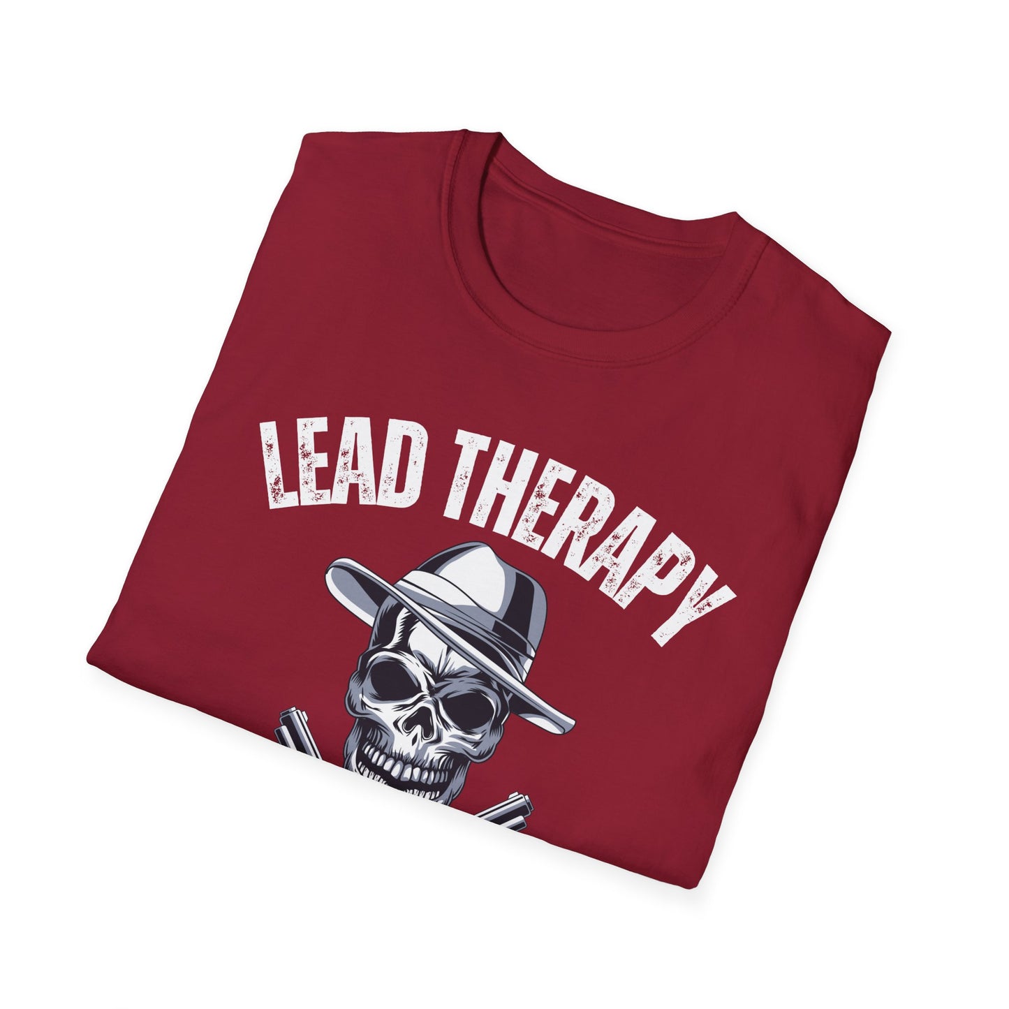 Lead Therapy Gun Lover T-Shirt, Shooting Range Skull Pistol Tee, Firearms Enthusiast Gift, Second Amendment Shirt,