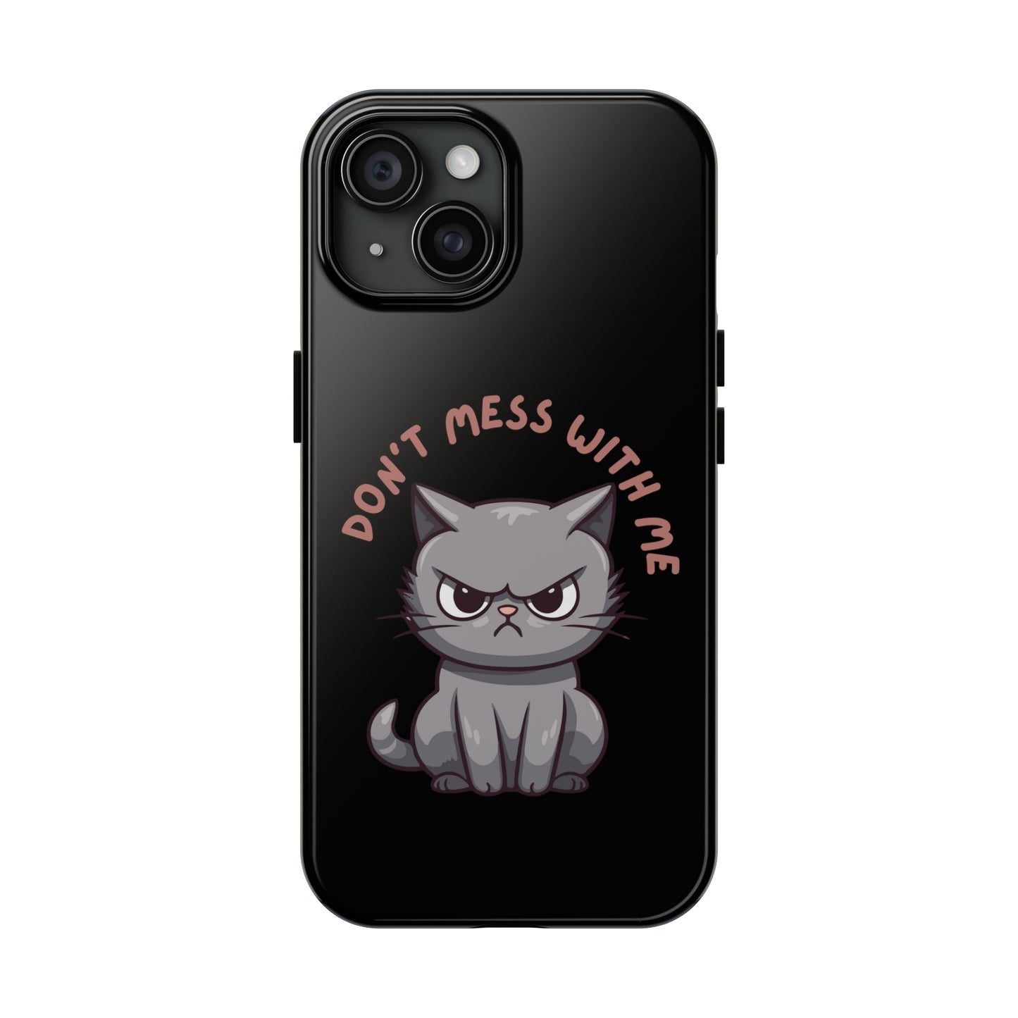 Funny Cat iPhone Case for Cat Lover gift for Friend gift for Cat Mom gift for Her ANGRY CAT Don't Mess With Me Cute CATS protective case