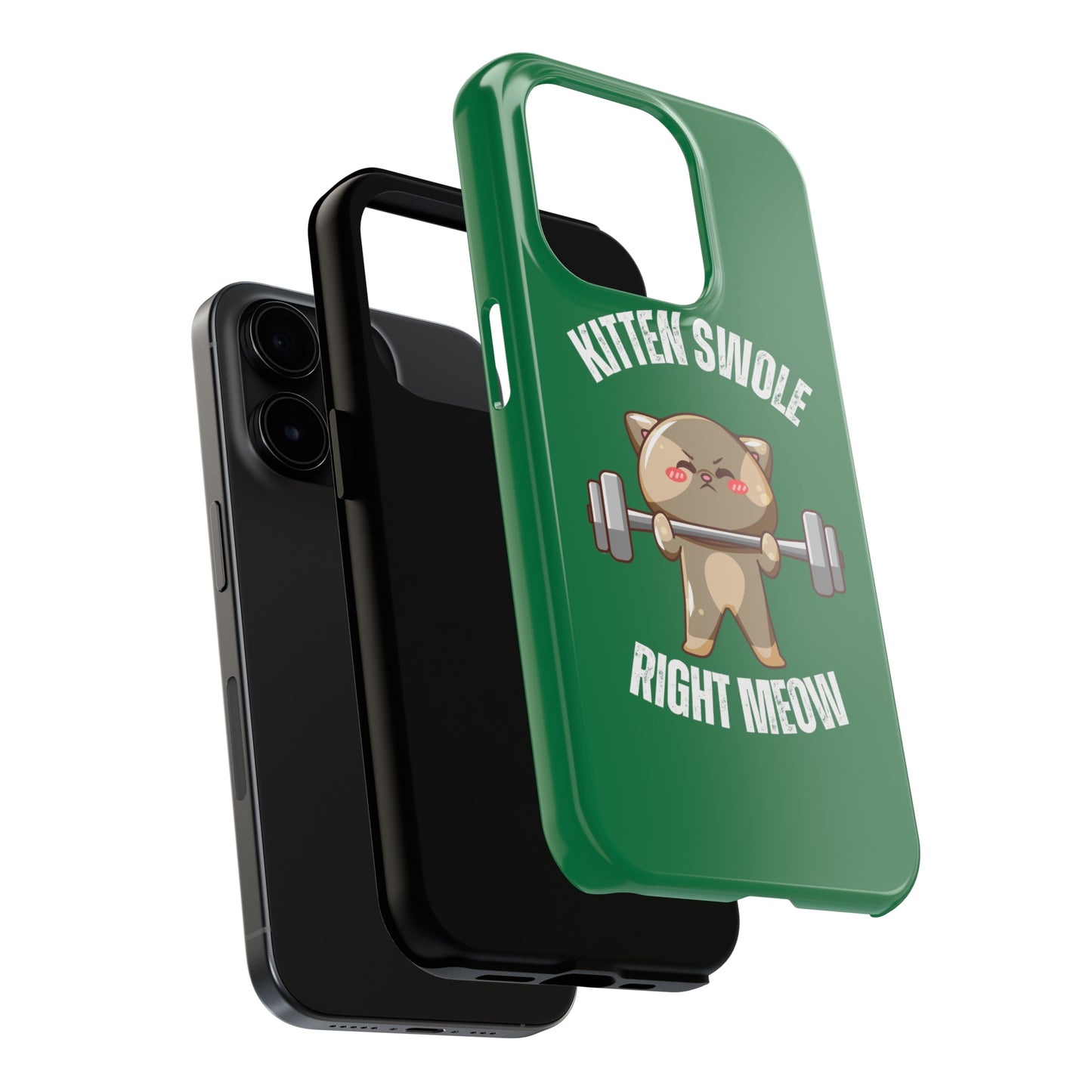 Funny Cat iPhone case for Gym Lover gift Cat Weightlifting Cat Lifting Weights Phone case for Workout Lover gift for Fitness enthusiast