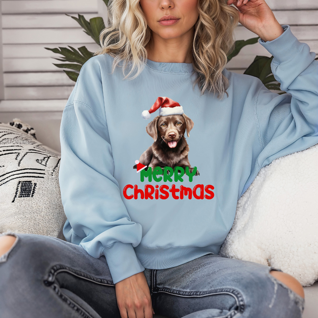 Chocolate Lab Sweatshirt for Christmas Sweatshirts for Dog Lovers gifts for Christmas Dog Sweaters for Brown Lab Mom gifts for Her