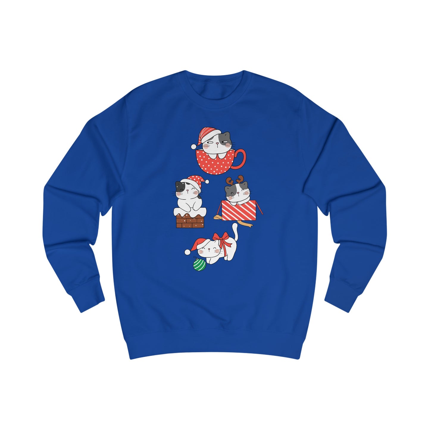Adorable Cat Present for Christmas Cat Sweatshirt for Cat Lover gifts for Funny Christmas Sweater for Women's Christmas Sweatshirts