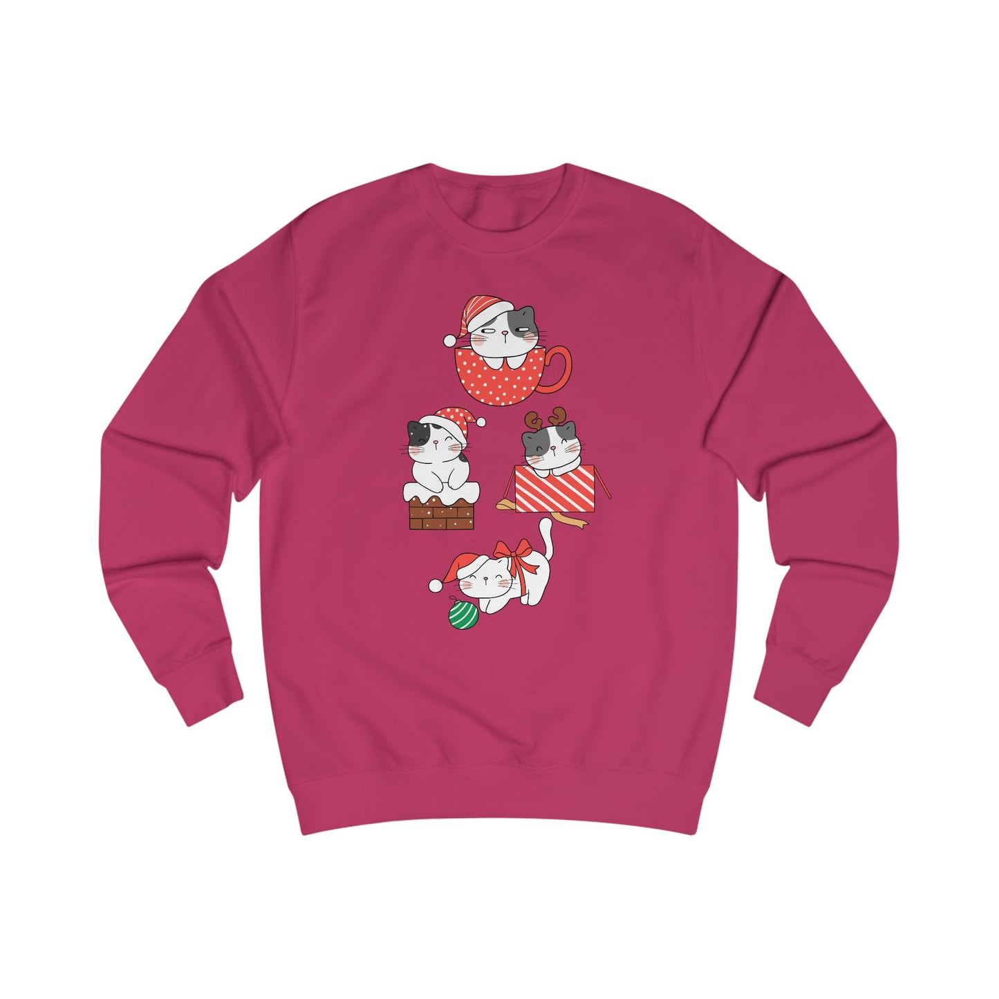 Adorable Cat Present for Christmas Cat Sweatshirt for Cat Lover gifts for Funny Christmas Sweater for Women's Christmas Sweatshirts