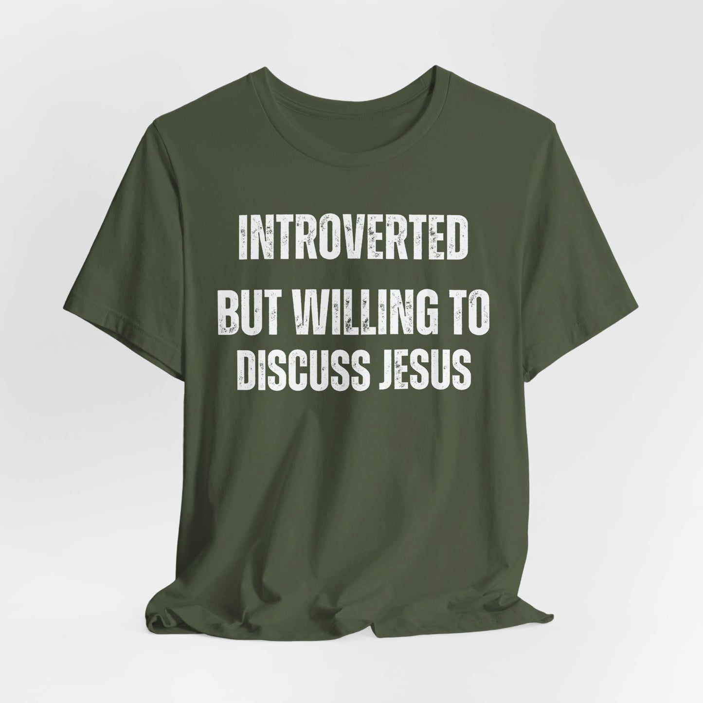 Christian T Shirt for Jesus Follower gift for Her gifts for him Introverted But Willing to Discuss Jesus Introvert Shirt for Introvert gift