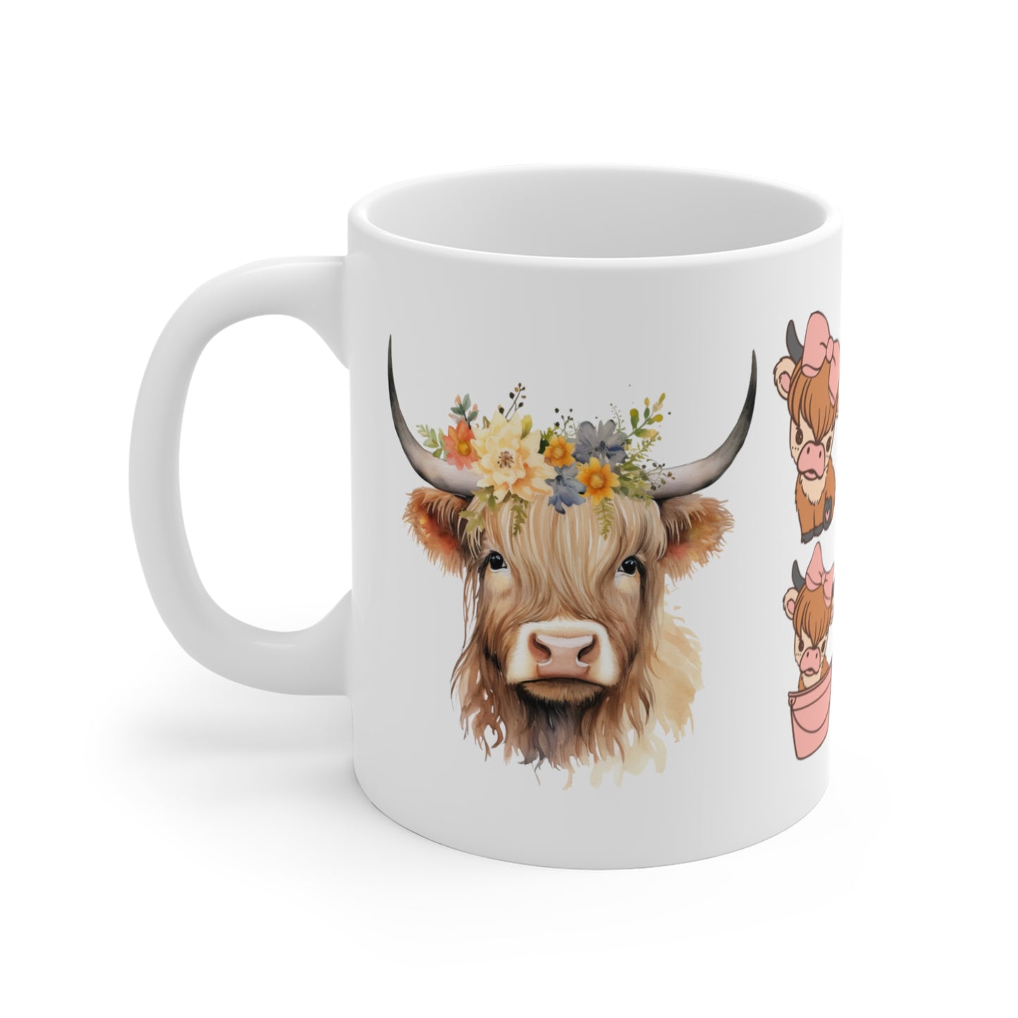 Highland Cow Mug for Farmer's Gifts for Cow Lovers gift Cow Face Coffee Mug Cow Face Cow Cup Cute Cow Mugs for Cow Print gifts Cow Theme