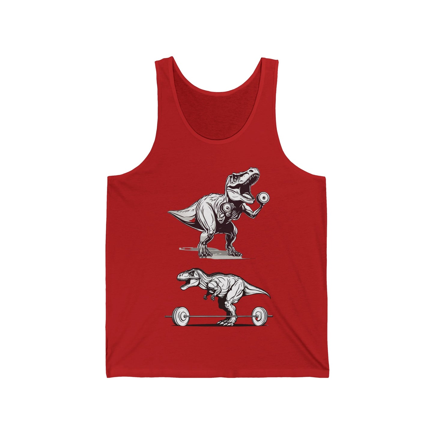 Funny T-Rex Lifting Weights Tank Top for Gym gift Workout enthusiast T-shirt Funny Workout Top for Dinosaur Lover gift for Gym Rat Shirt