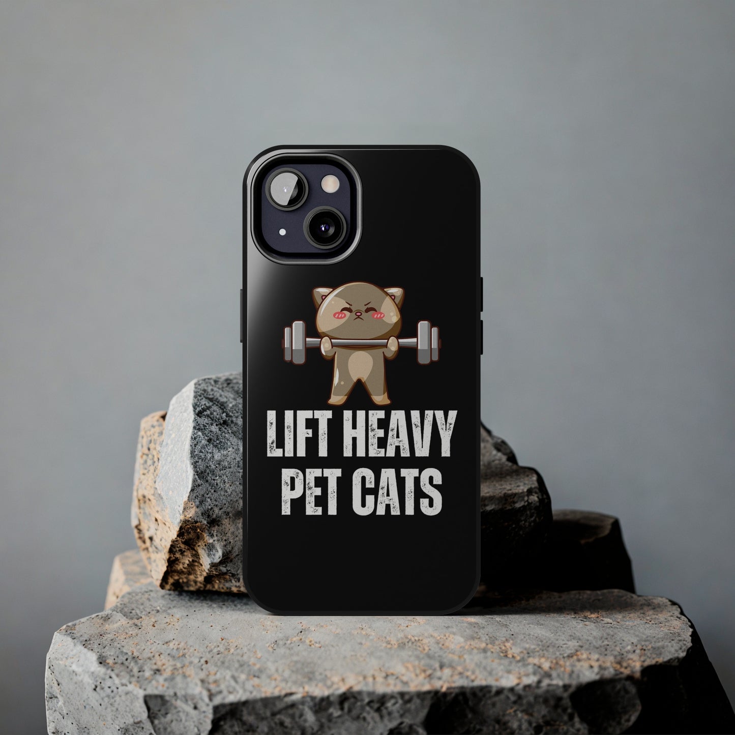 Funny Cat iPhone Case for Gym lover gift for Fitness Lover Cat Lifting Weights Lift HEAVY Pet CATS protective case
