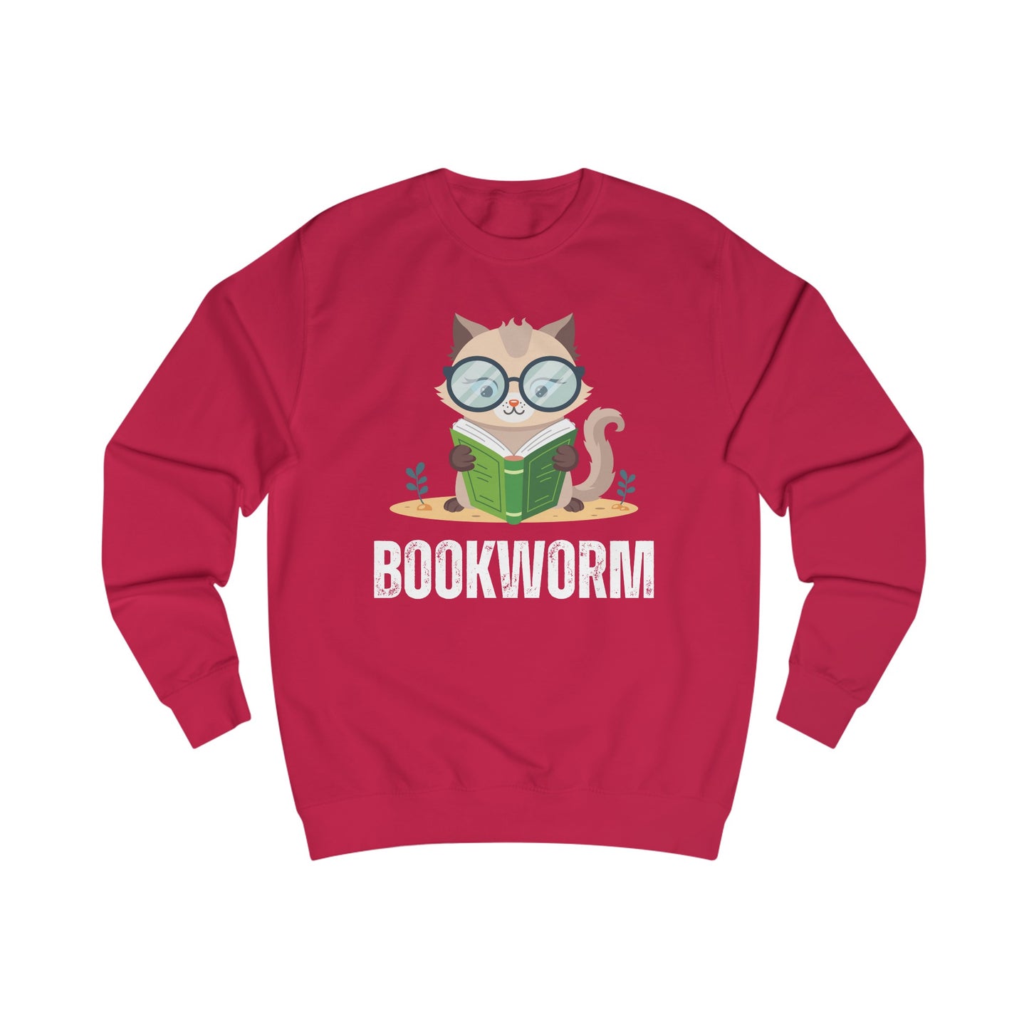 Cozy Sweatshirt for Cat Lover gift for Book Lover gift for Bookworm Pullover Sweatshirt for Her gifts - Cute Cat Reading a Book sweater