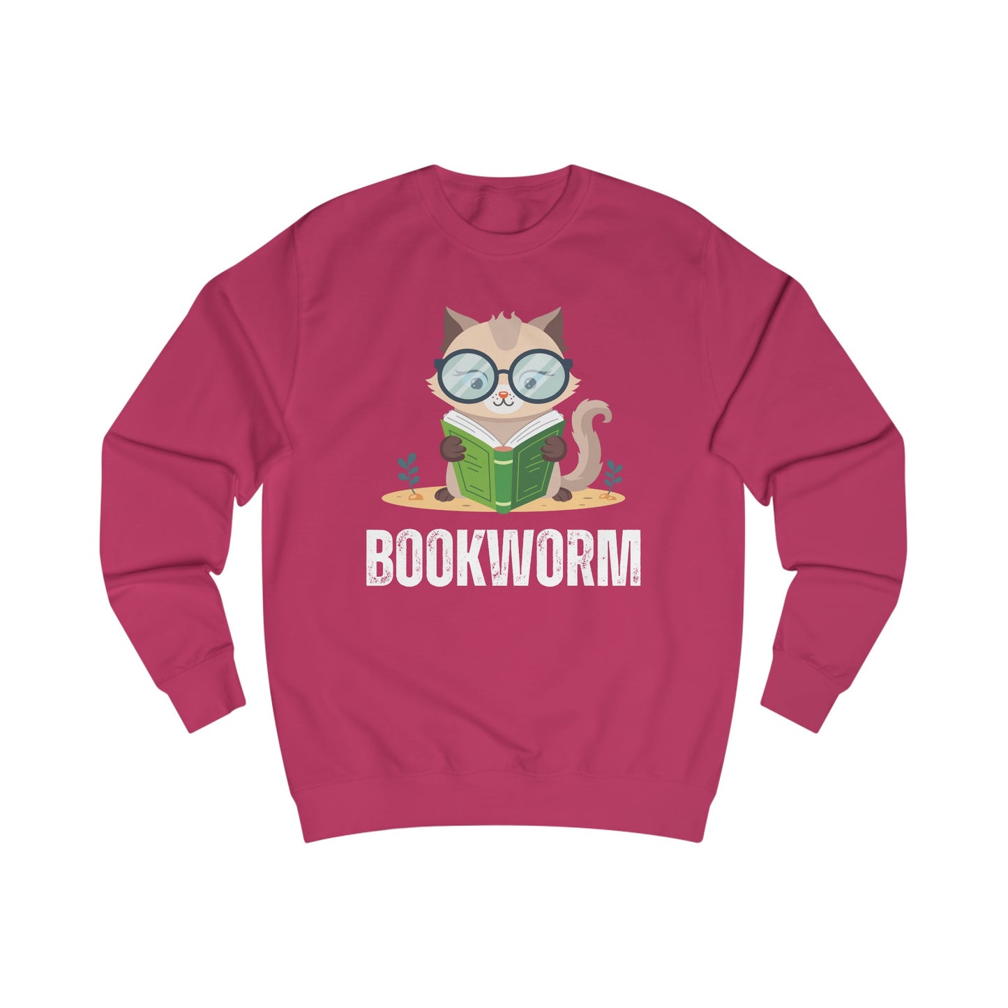 Cozy Sweatshirt for Cat Lover gift for Book Lover gift for Bookworm Pullover Sweatshirt for Her gifts - Cute Cat Reading a Book sweater