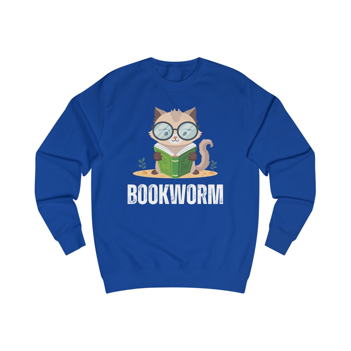 Cozy Sweatshirt for Cat Lover gift for Book Lover gift for Bookworm Pullover Sweatshirt for Her gifts - Cute Cat Reading a Book sweater