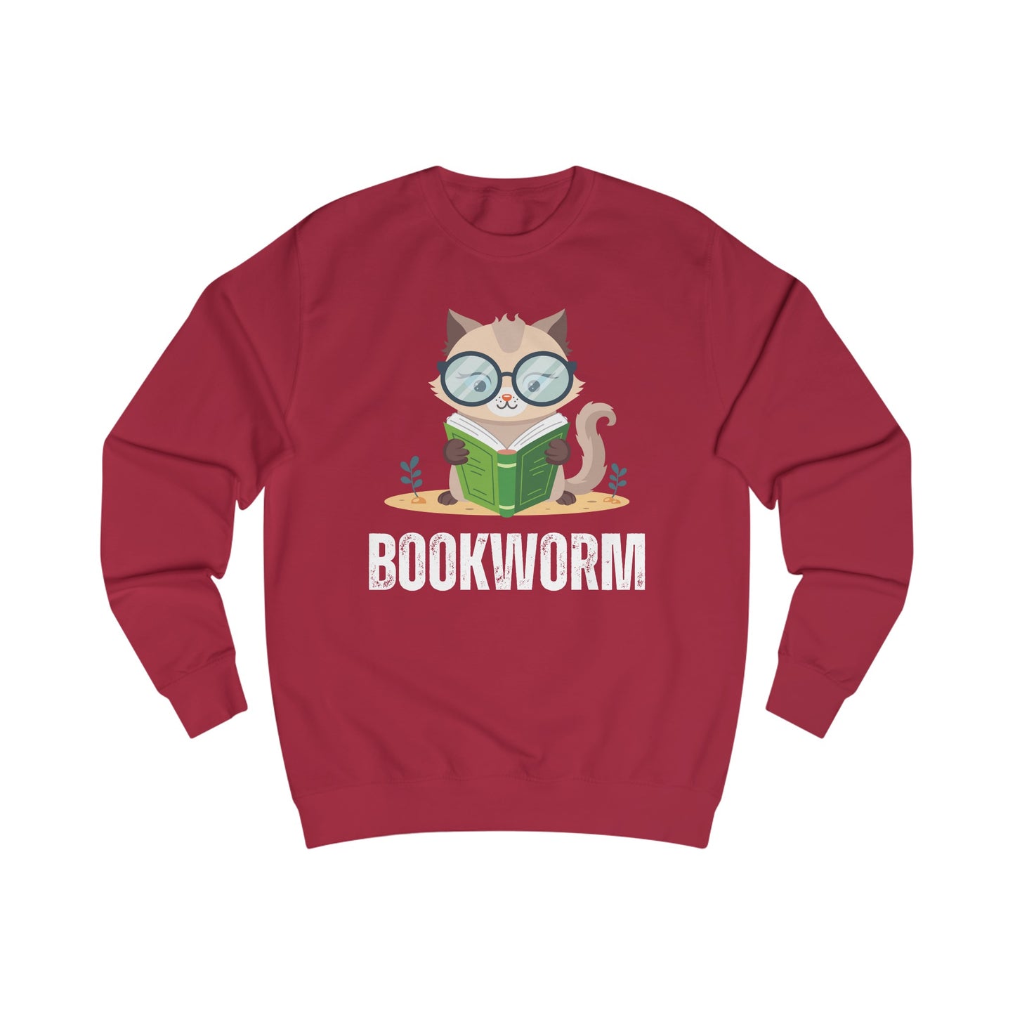 Cozy Sweatshirt for Cat Lover gift for Book Lover gift for Bookworm Pullover Sweatshirt for Her gifts - Cute Cat Reading a Book sweater