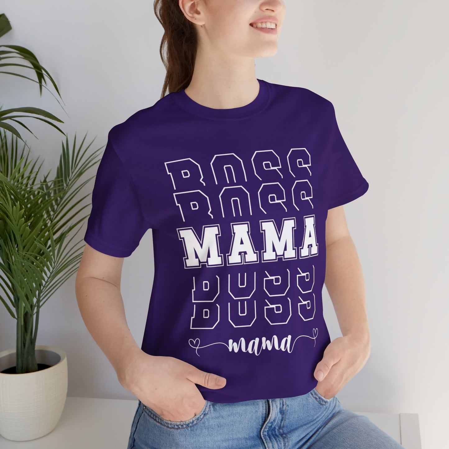 BOSS MAMA T Shirt Groovy Moms T-shirts for Mom gifts for Mothers Day gift for Her Cute Momma Shirts Mommy T Shirts Mom is the best