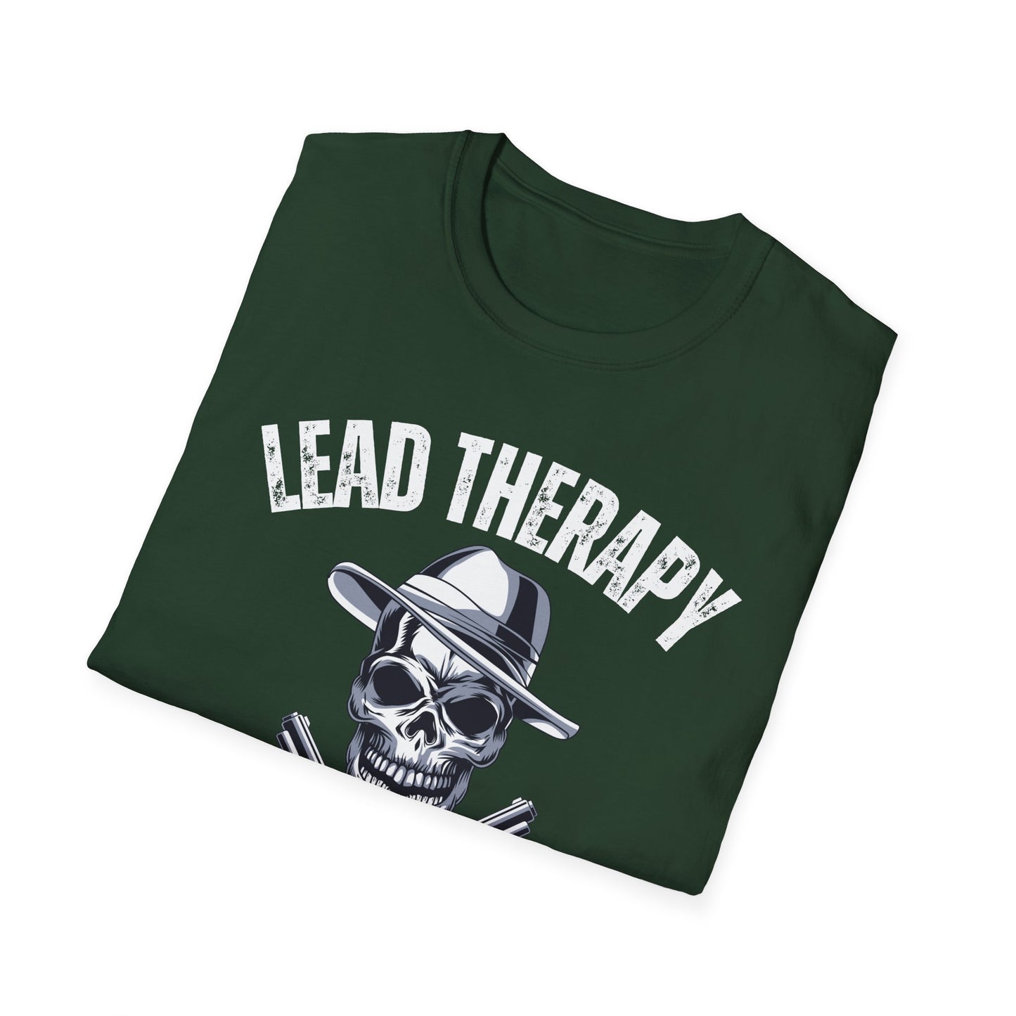 Lead Therapy Gun Lover T-Shirt, Shooting Range Skull Pistol Tee, Firearms Enthusiast Gift, Second Amendment Shirt,