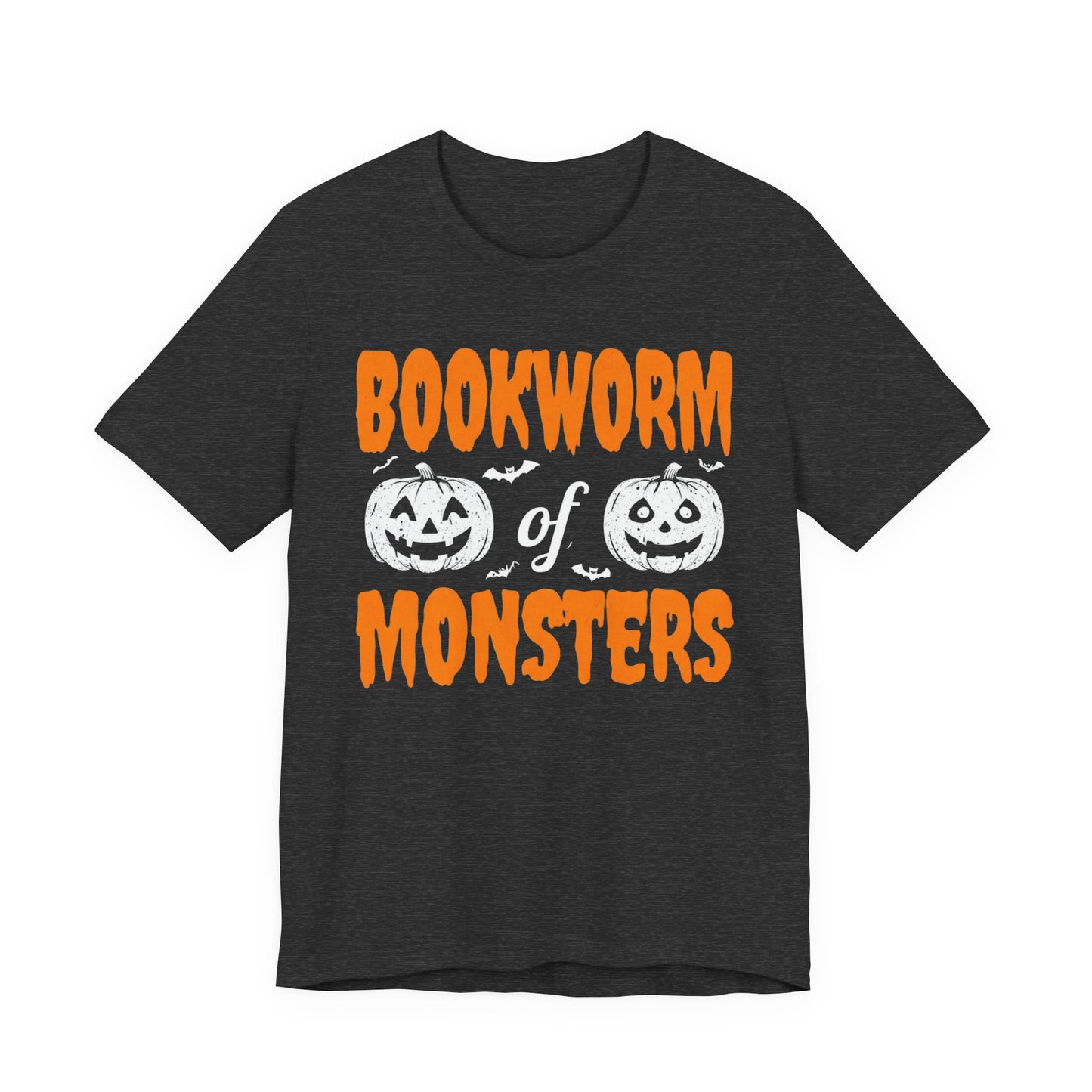 Bookworm of Monsters Halloween Tee, Reading Lover T-Shirt, Unisex Jersey Shirt, Halloween Book Shirt, Monster Lover Gift