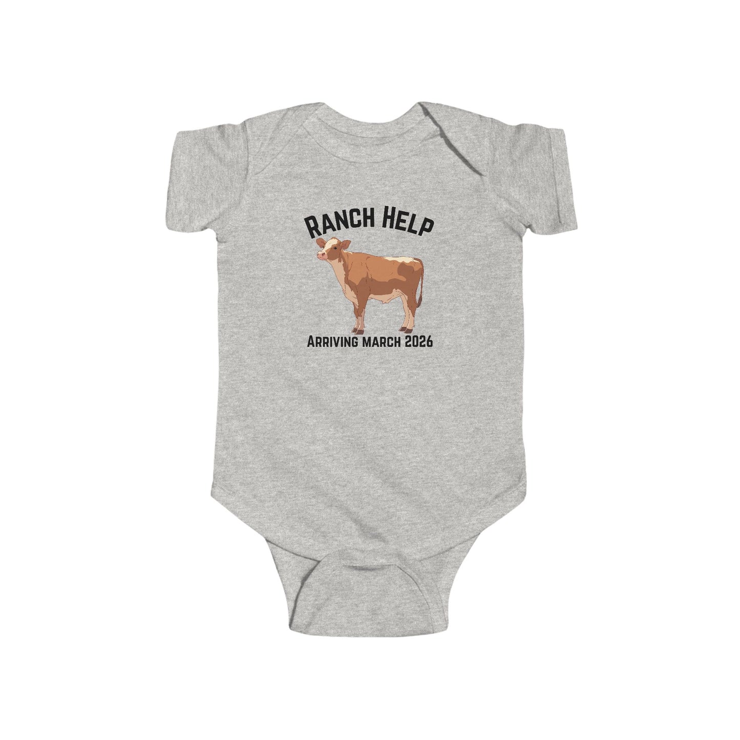 Baby Cow Bodysuit’s , Personalized Cow Bodysuit, Ranch Help, Cute Cow Gift, Rancher Baby Outfit, Custom Infant Romper