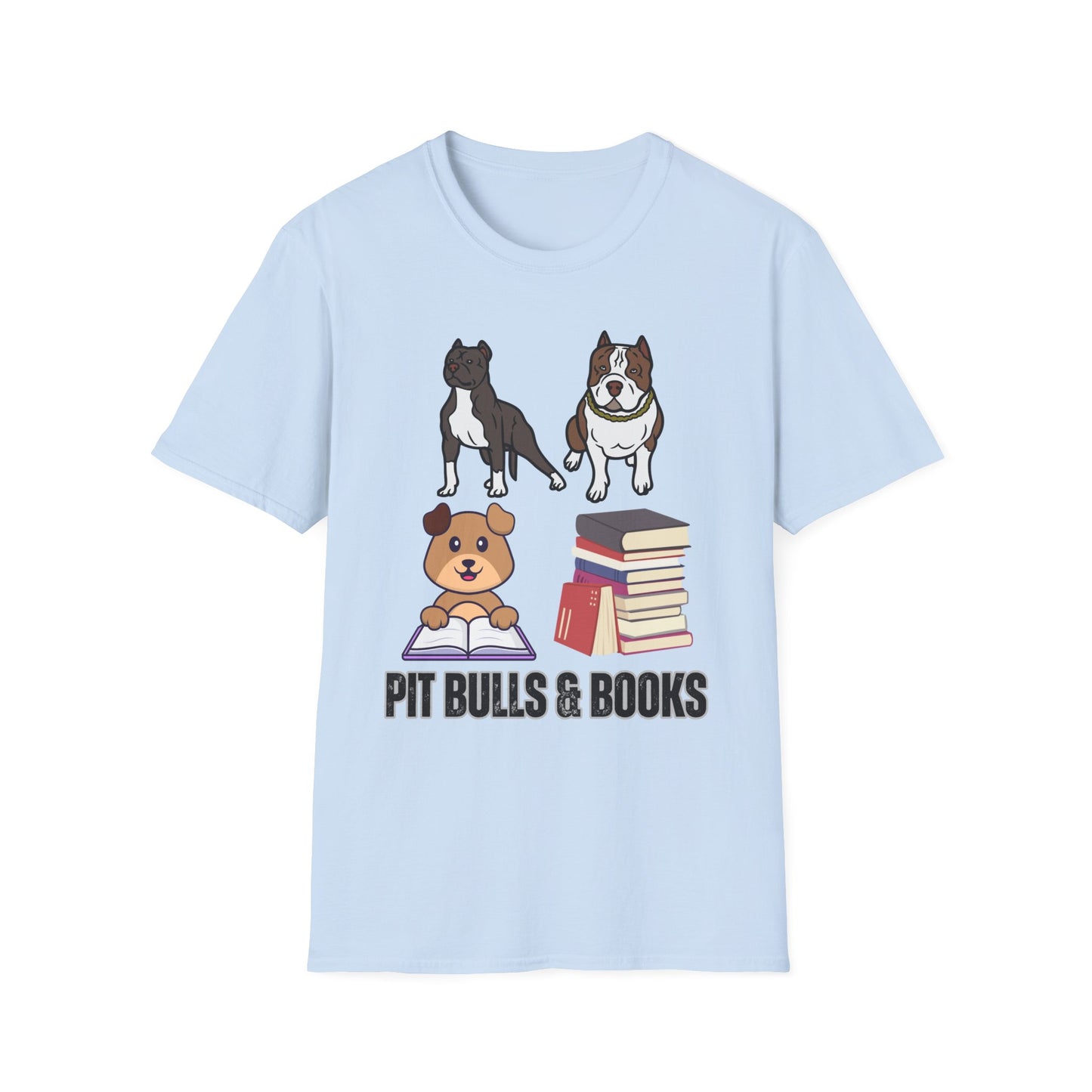 Books and Pit Bull T Shirt for Dog Mom Gift for Dog Lover gift for Dog Lovers Shirts - Dogs & Books T-shirt