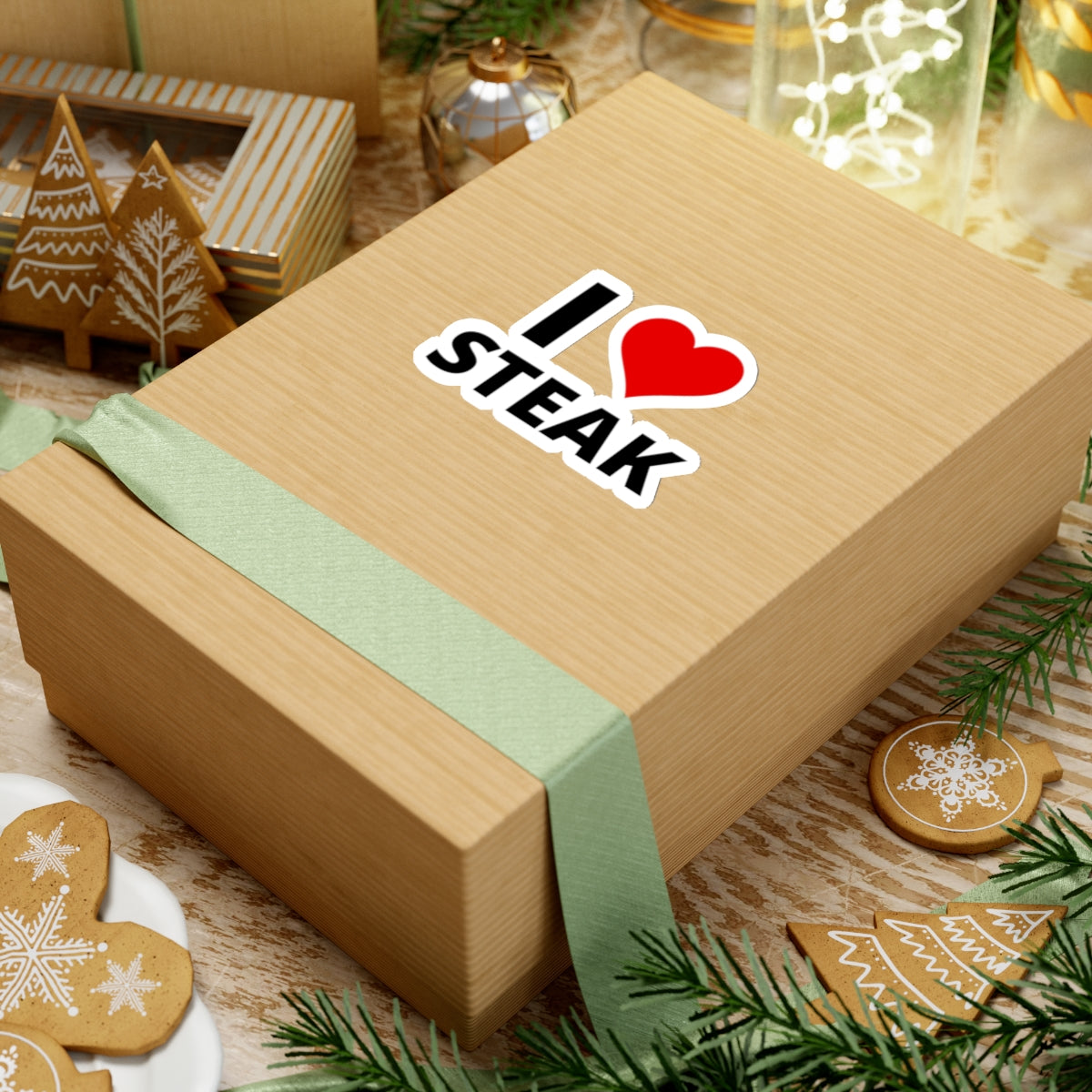 I Love STEAK sticker for Steak lover gift I Heart Steak Carnivore stickers for Meat Lover Grilling Food Sticker BBQ Lover stickers for chef