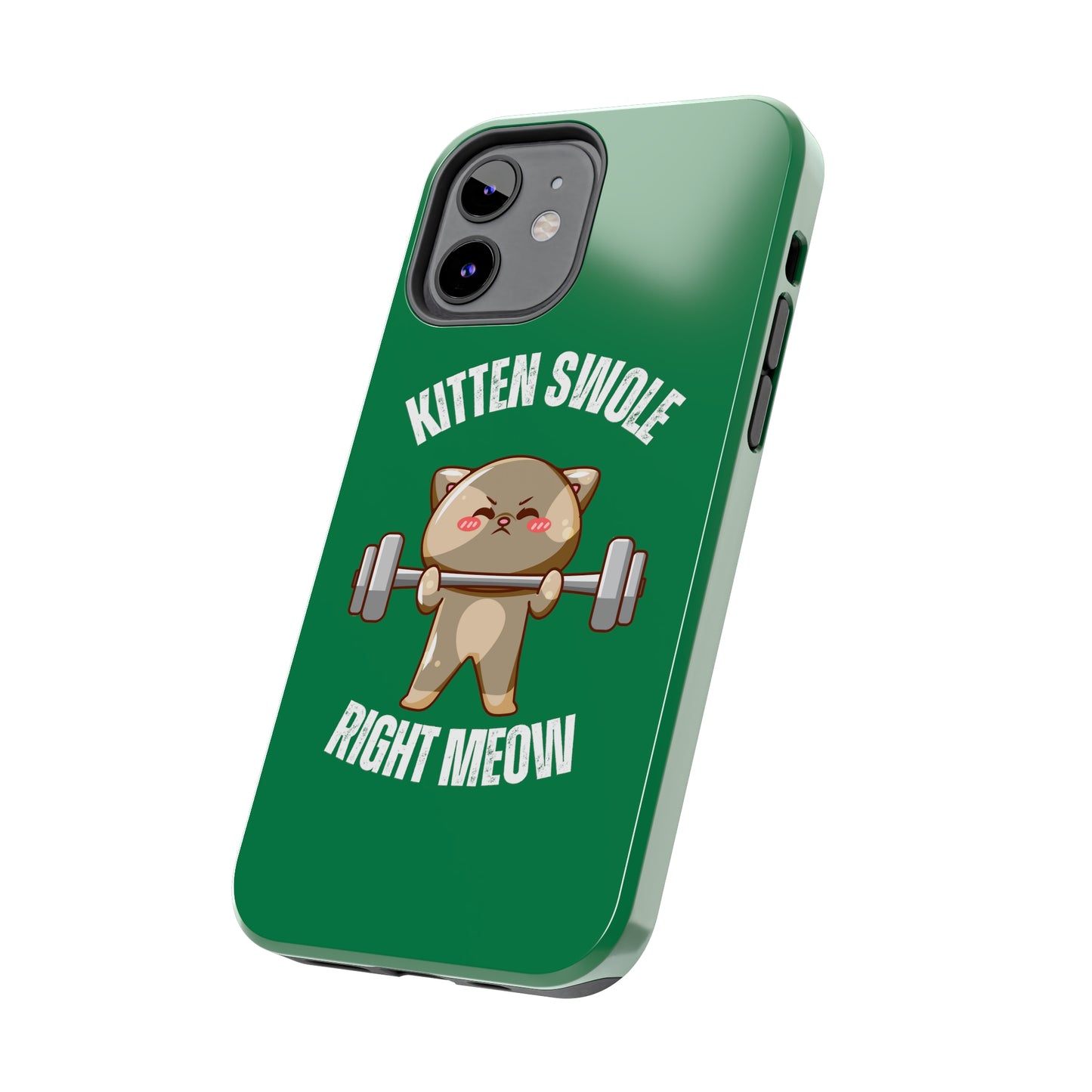 Funny Cat iPhone case for Gym Lover gift Cat Weightlifting Cat Lifting Weights Phone case for Workout Lover gift for Fitness enthusiast