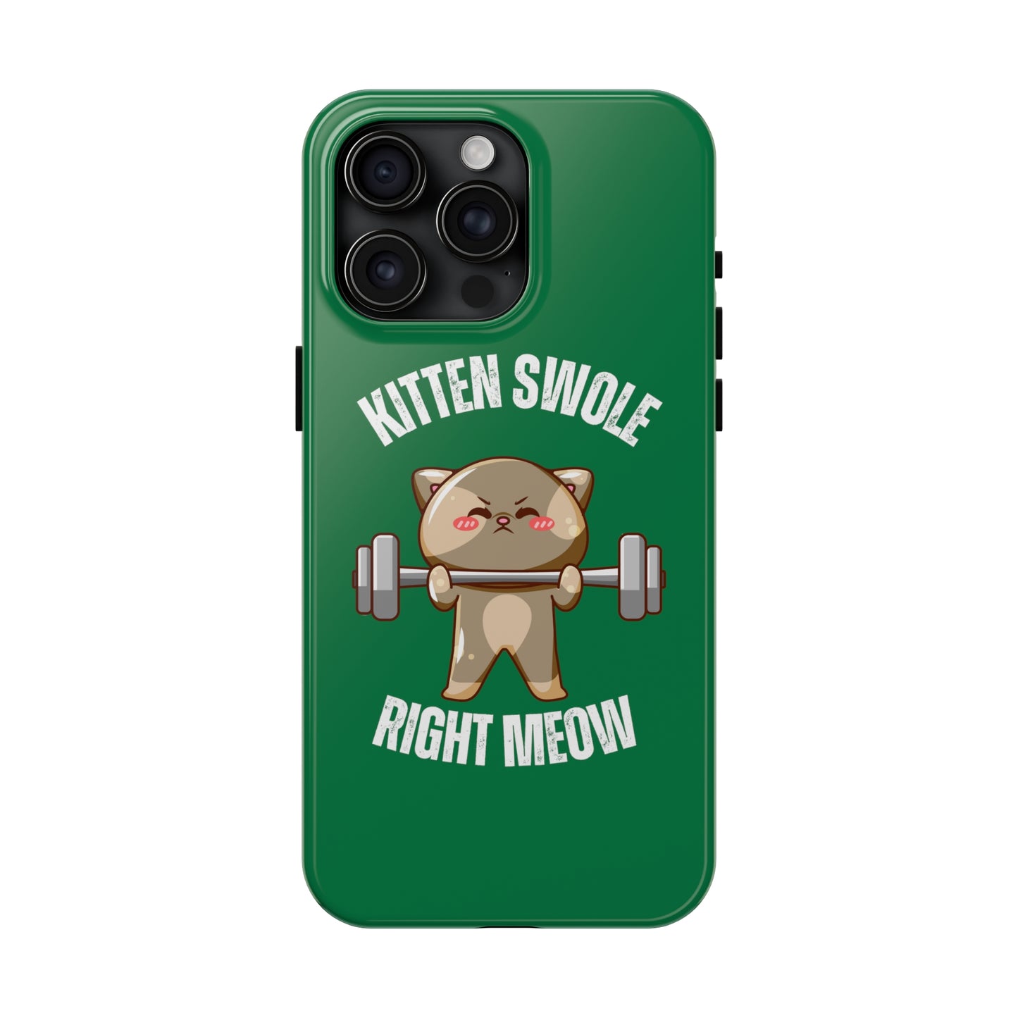Funny Cat iPhone case for Gym Lover gift Cat Weightlifting Cat Lifting Weights Phone case for Workout Lover gift for Fitness enthusiast