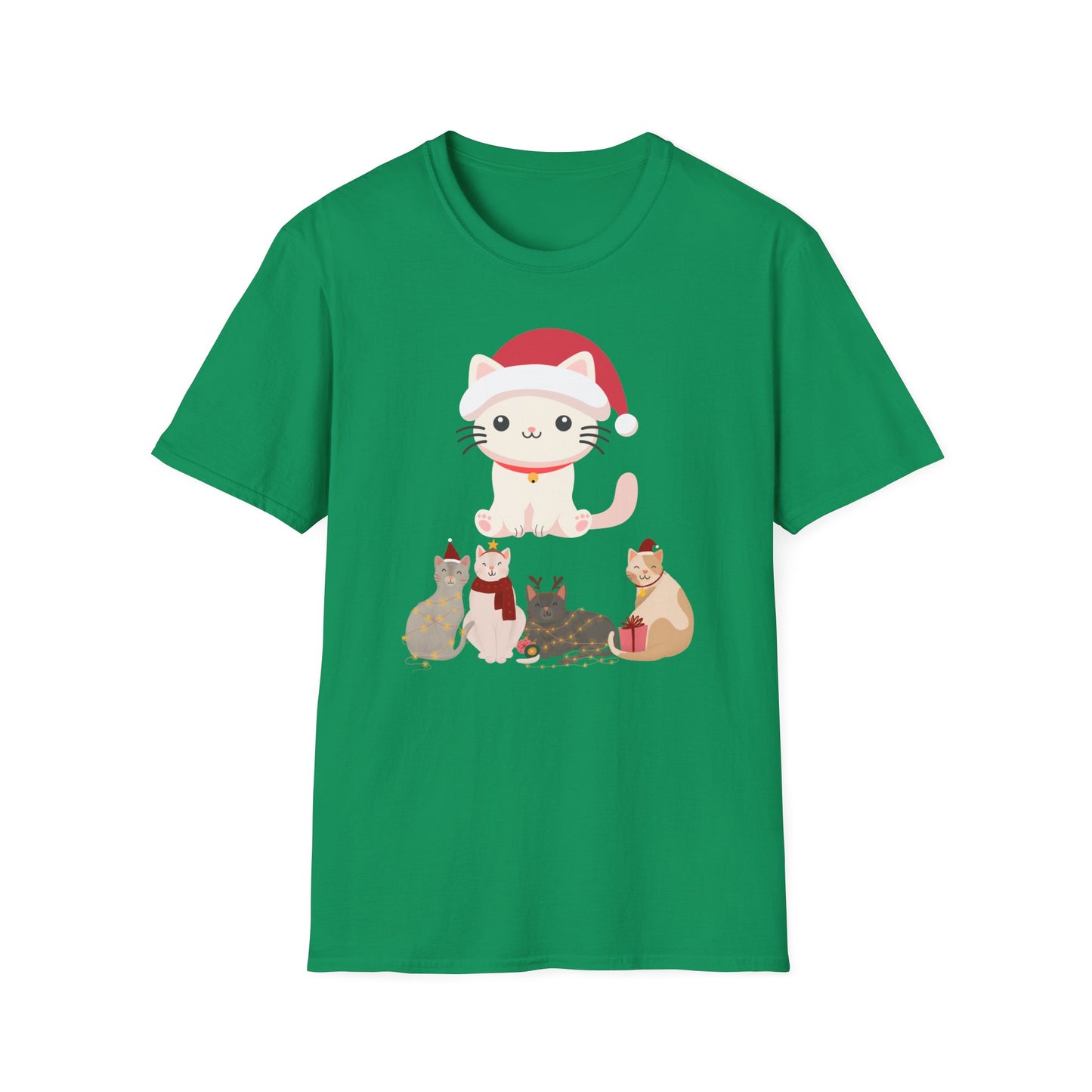Kitten T Shirt for Christmas Tshirts for Cats Holiday T-shirt for Cat Lover present for Christmas presents for Lady Lady gift for Women