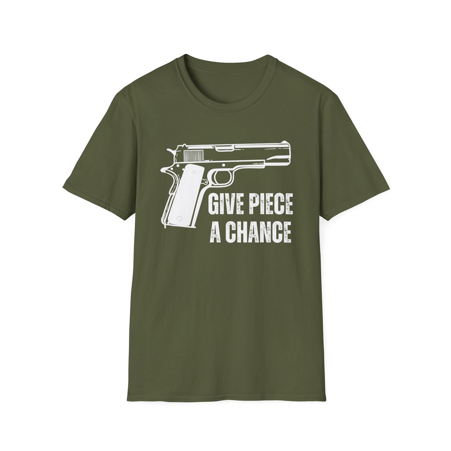 Gun Shirt for 1911 pistol gift for Gun Lover gift for 2nd Amendment T-shirt for Dad gifts for Him - Give Piece A Chance - Funny Shirts