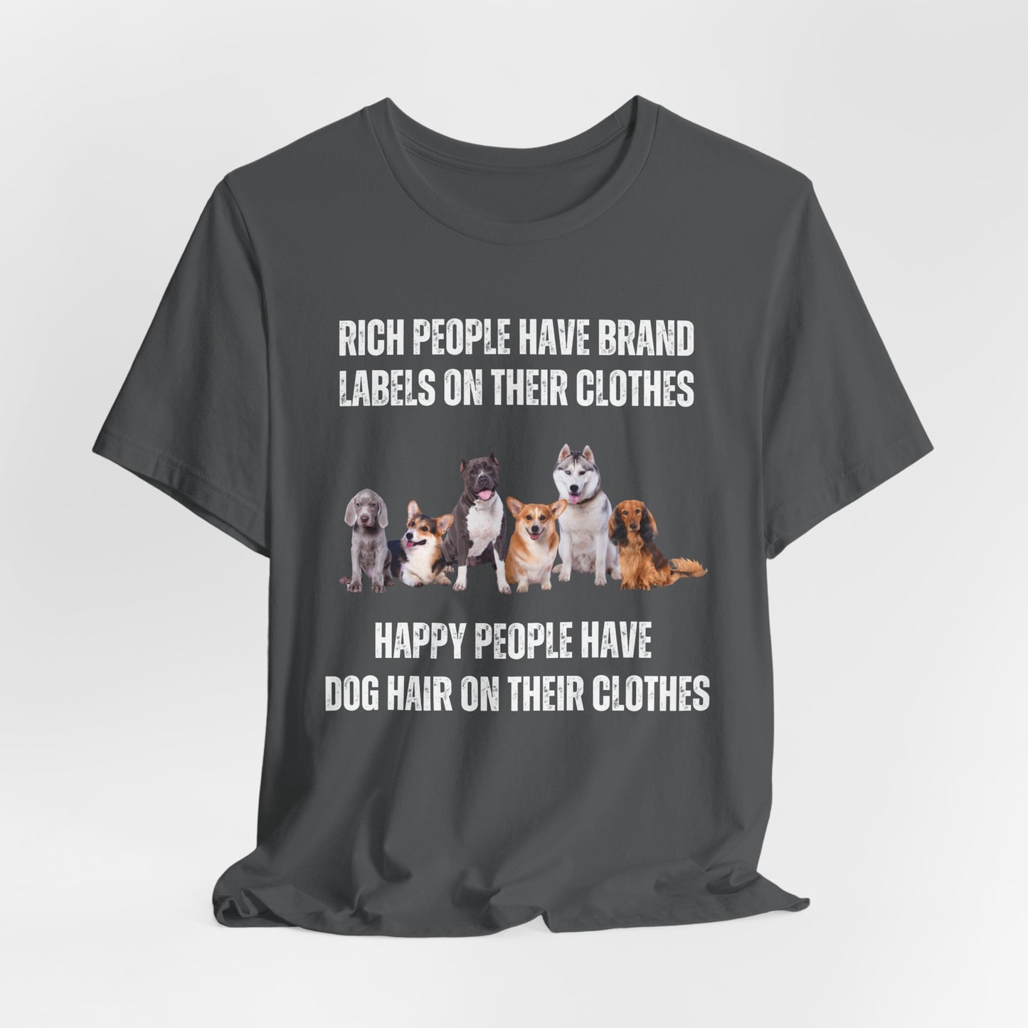 Funny Doggo Shirt for Dog Mom gifts for Dogs Lover T Shirts Cute Doggy T-shirt Happy People Have Dog Hair on Their Clothes