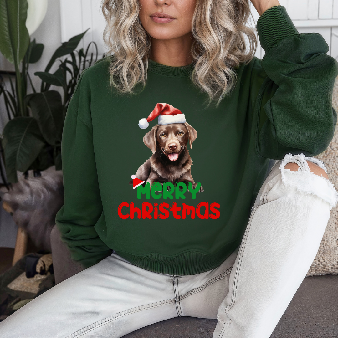 Chocolate Lab Sweatshirt for Christmas Sweatshirts for Dog Lovers gifts for Christmas Dog Sweaters for Brown Lab Mom gifts for Her