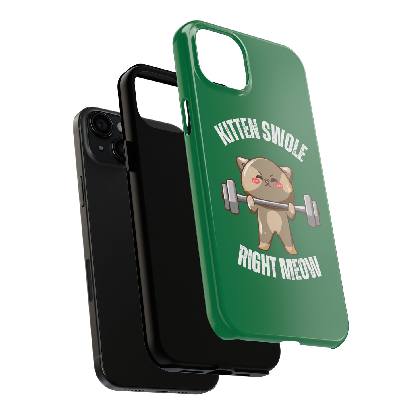 Funny Cat iPhone case for Gym Lover gift Cat Weightlifting Cat Lifting Weights Phone case for Workout Lover gift for Fitness enthusiast