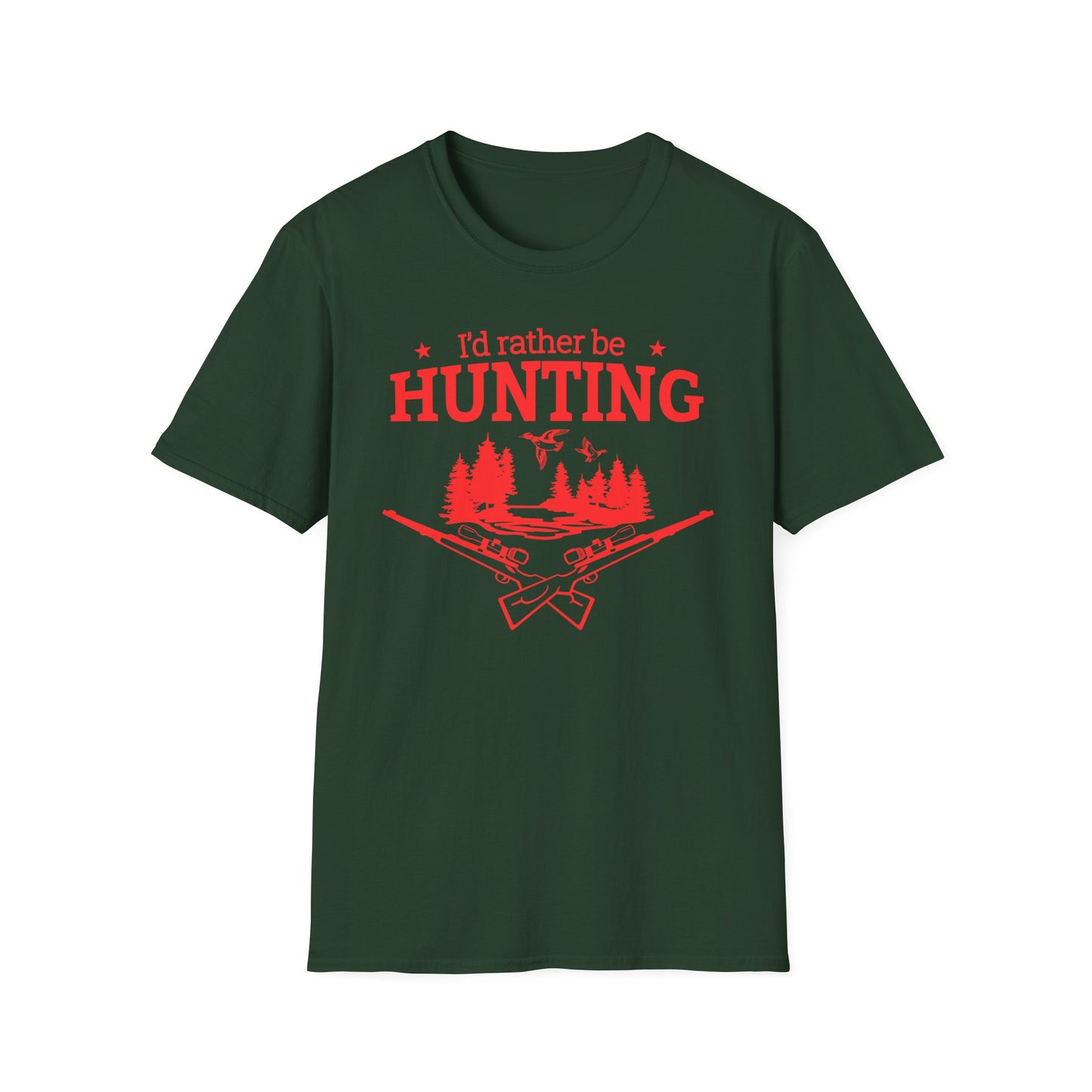 Hunting Shirt for Hunter gift for Christmas presents for Hunting TShirts Outdoors presents for Christmas him I'd Rather Be Hunting T-shirts