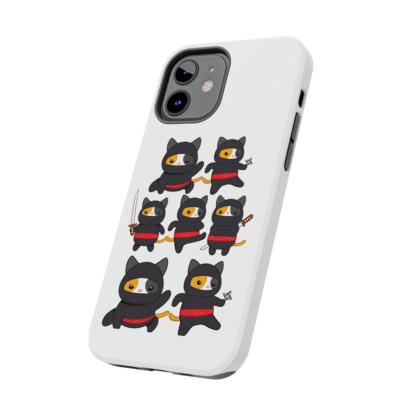 Funny Cat iPhone case for Cat Lover gift for Cat Mom gift Funny Cat Phone Case NINJA CATS Case