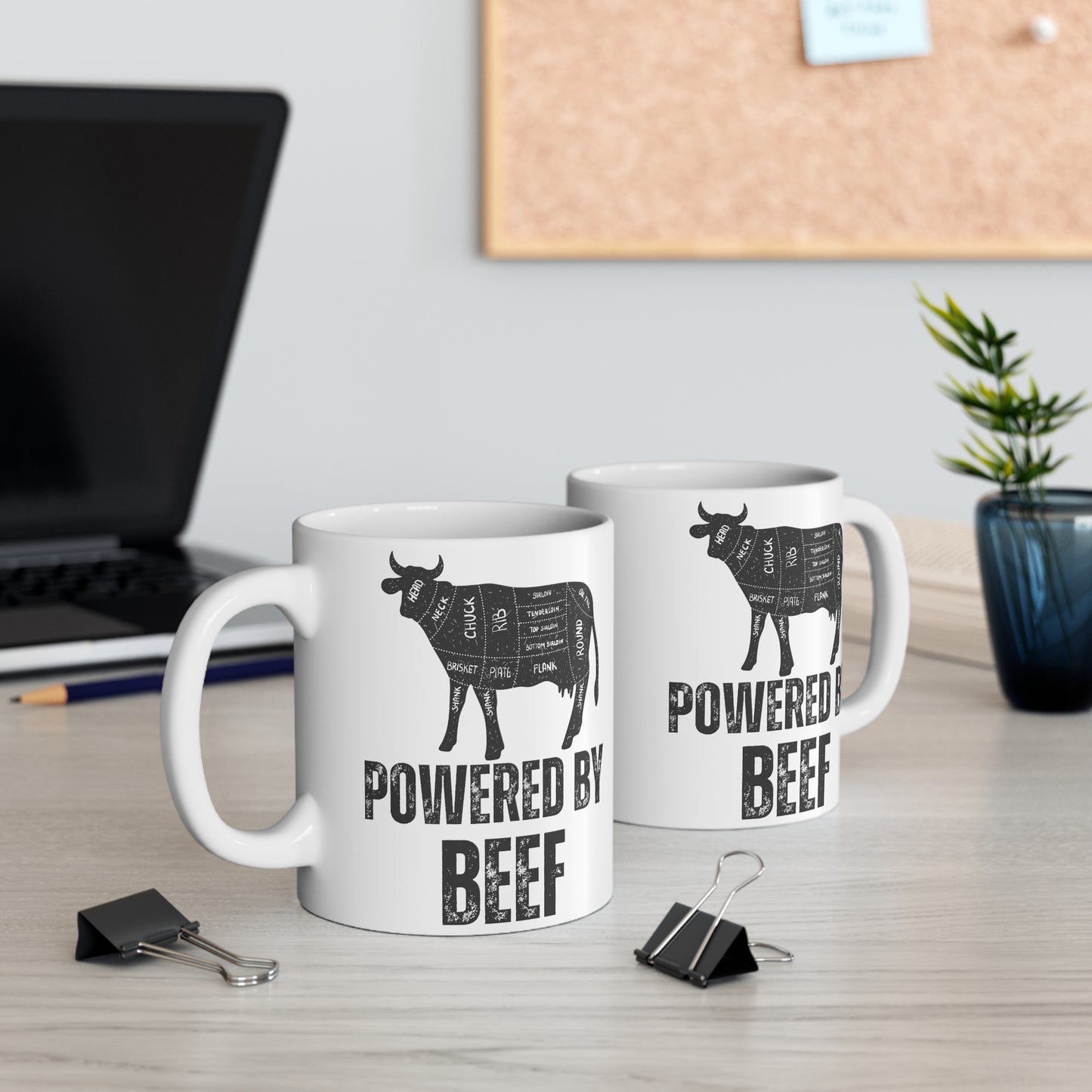 Meat Mug Funny Carnivore Coffee Mug for Meat Lover gifts for Rancher Powered By BEEF gift for Dad gifts for Mom