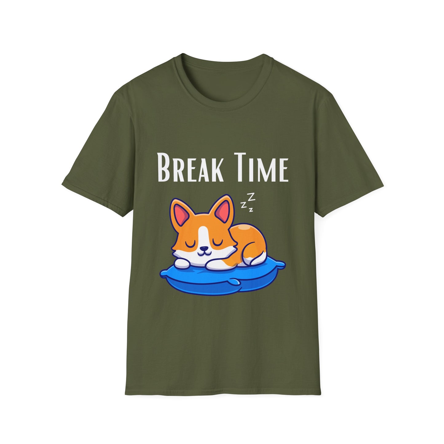 Cute Corgi T-shirt for Corgi Lover gifts Dog Lovers Shirt - Sleeping Corgi - Tired Dog Mom T shirt - Break Time T-shirts