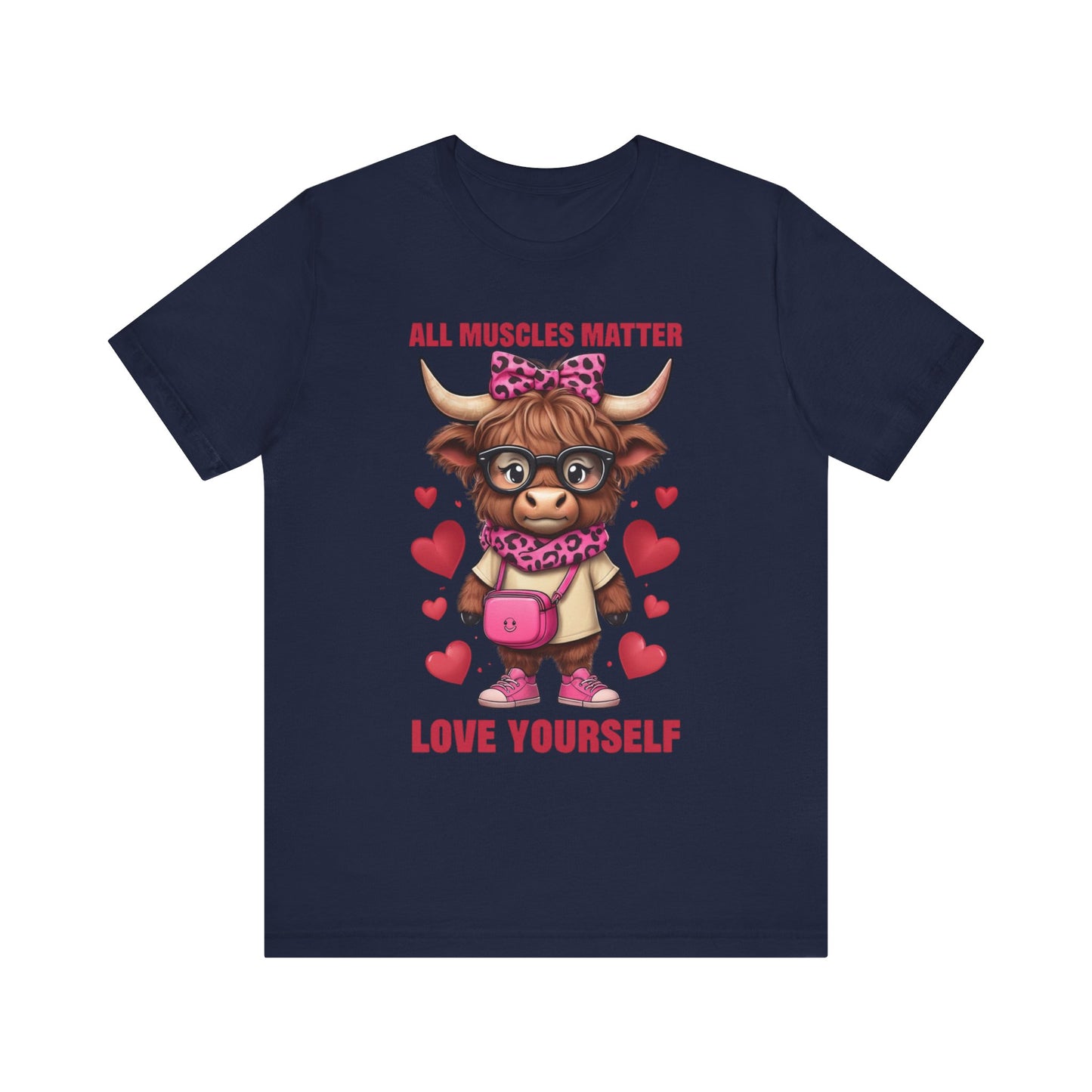 All Muscles Matter Love Yourself Gym Shirt, Workout Gift Ideas, Unisex Tee, Fitness Top, Exercise T-Shirt, Inspirational Apparel