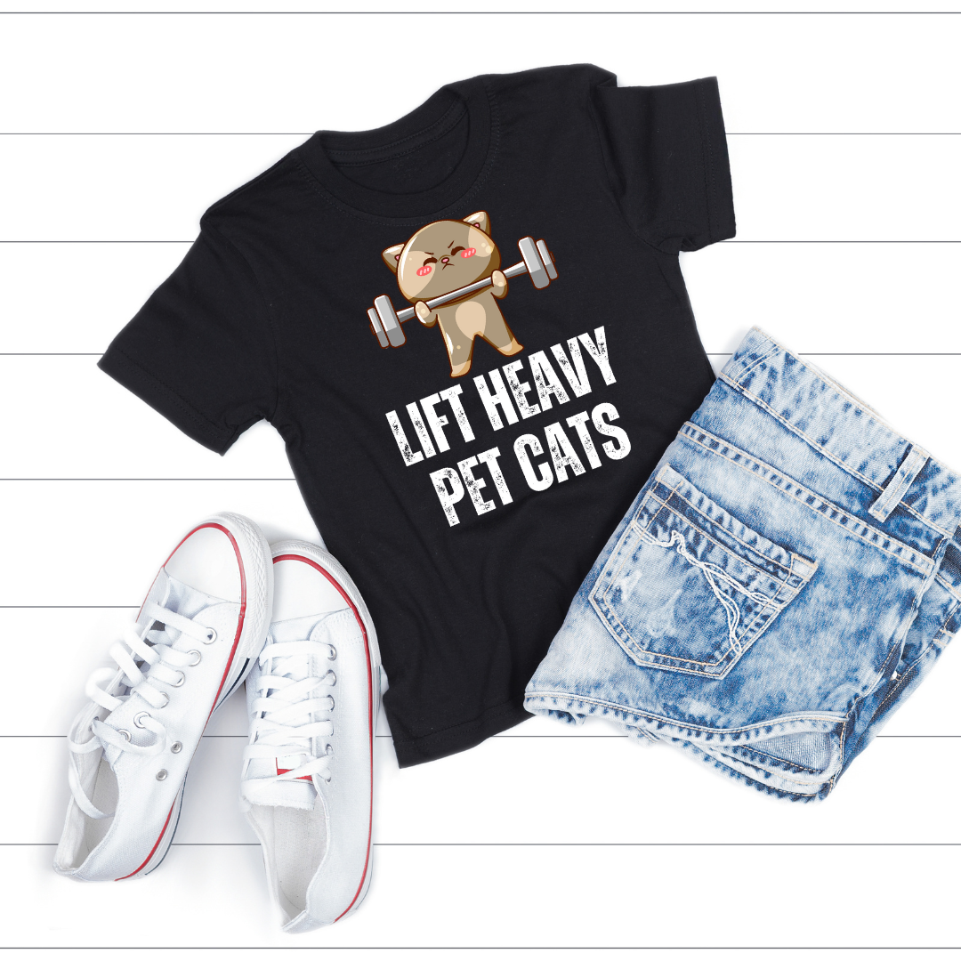 Funny Cat Lifting Weights T Shirt for Cat Lovers gift for Fitness Lover gift for Her Lift Heavy Pet CATS T-shirt Funny Cat Shirt Him gifts