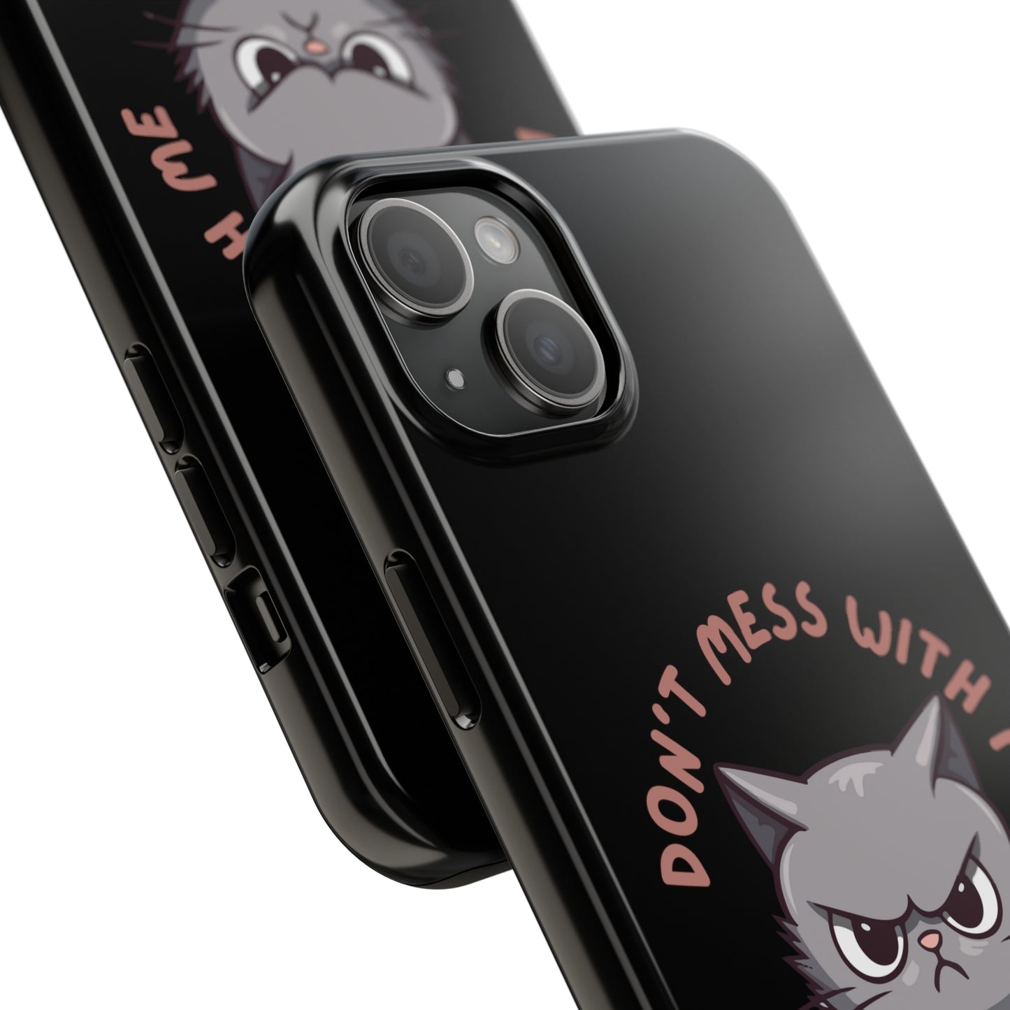 Funny Cat iPhone Case for Cat Lover gift for Friend gift for Cat Mom gift for Her ANGRY CAT Don't Mess With Me Cute CATS protective case