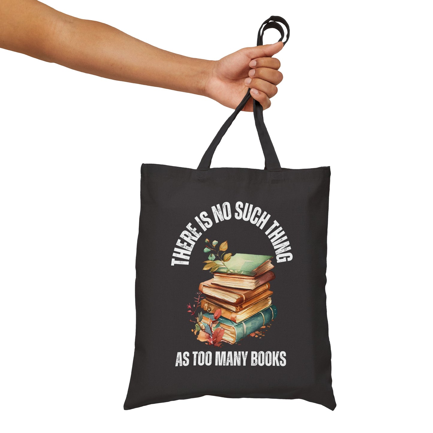 Bookworm Book Bag Reading Lover Canvas Tote Bag for Library gift for Book Lovers Dream There's No Such Thing AS Too Many Books Bags