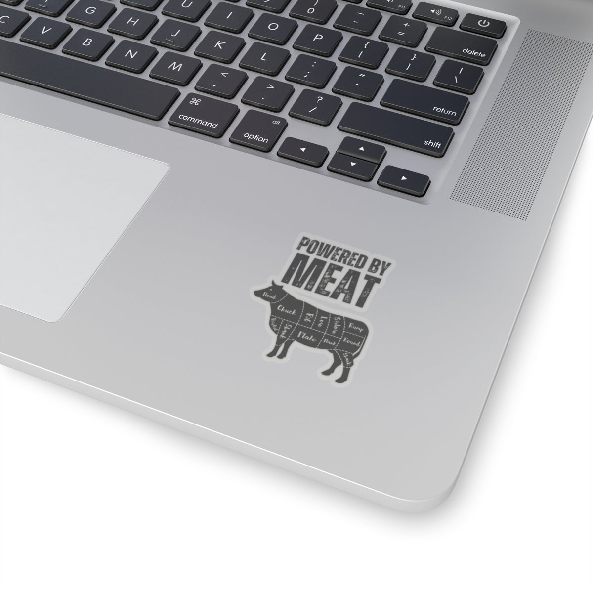 Powered By Meat Funny Cow Sticker for Carnivore gift for Meat Lovers gifts for bbq lover grilling sticker food stickers foodie gifts