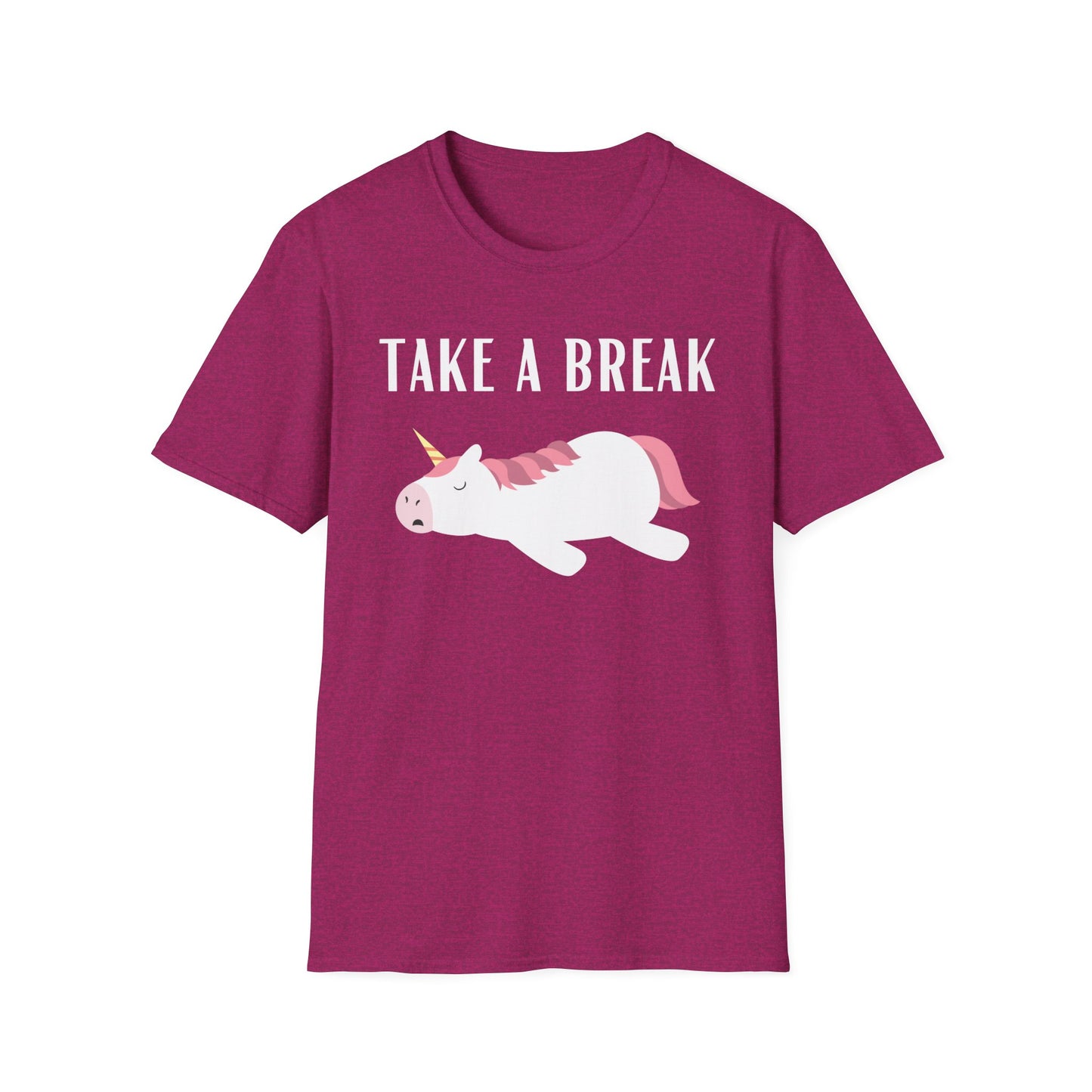 Sleeping Unicorn T-shirt for Unicorn Lover gift for Girlfriend gifts for Her - Funny Unicorn T shirt - Take a Break - lazy day t-shirt
