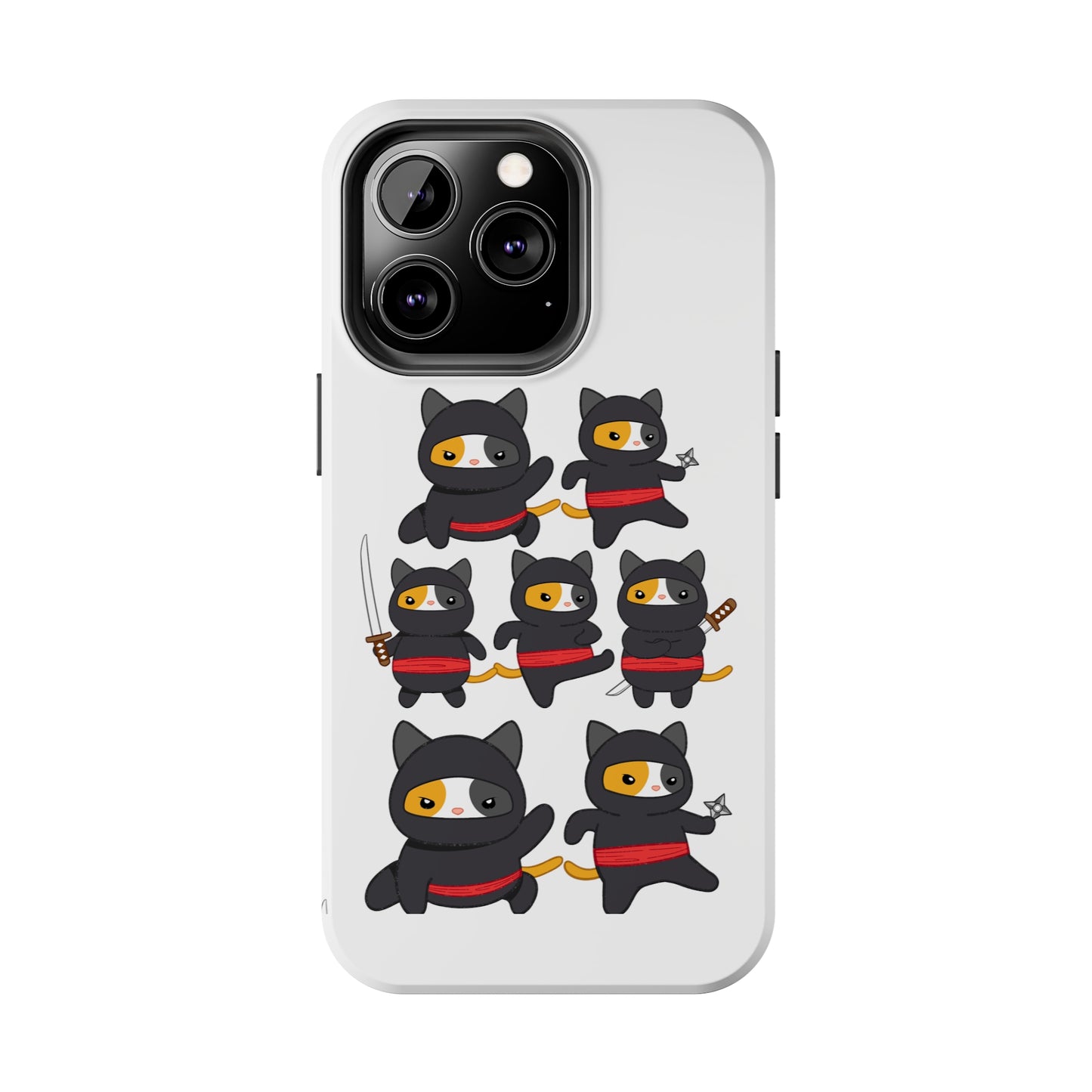 Funny Cat iPhone case for Cat Lover gift for Cat Mom gift Funny Cat Phone Case NINJA CATS Case