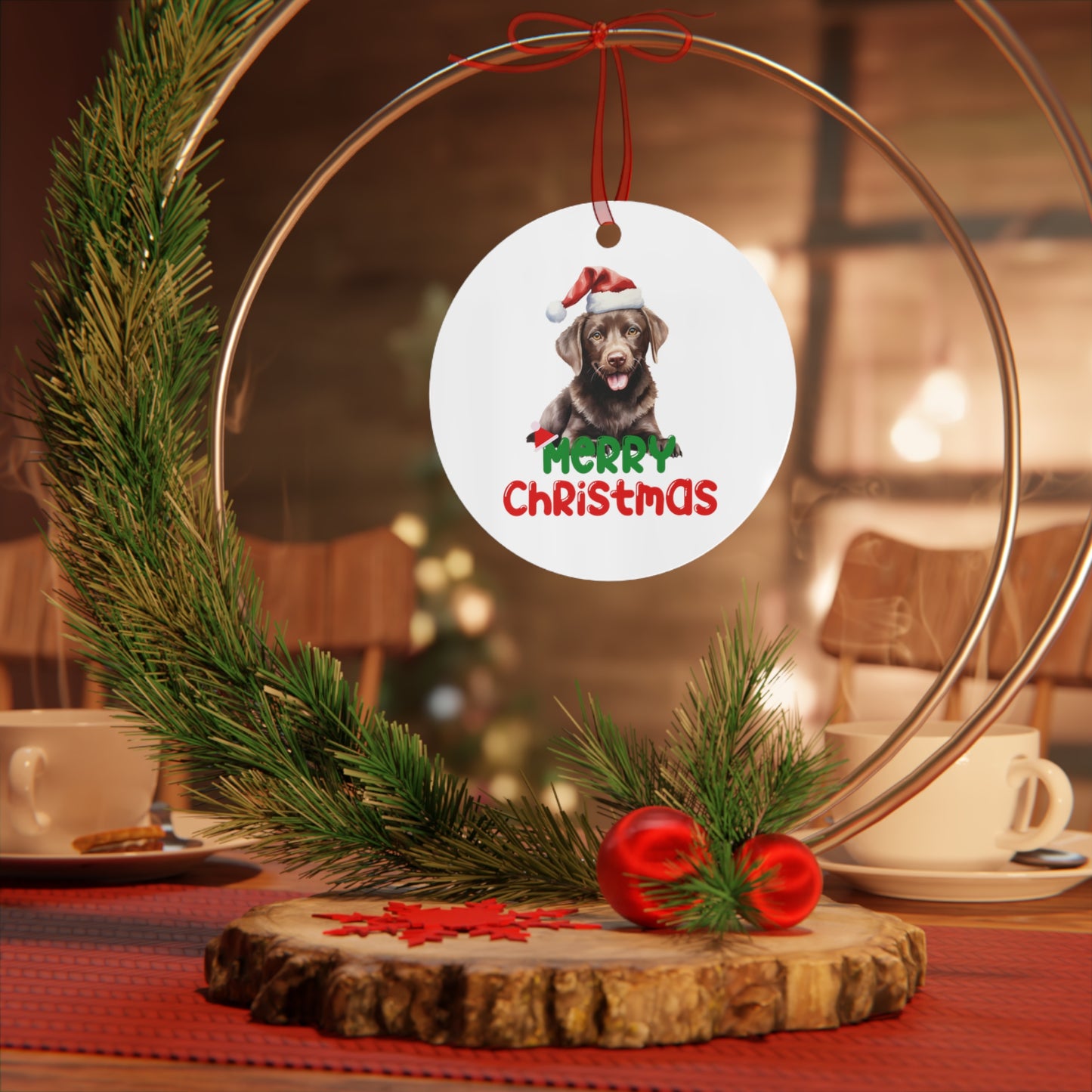 Dog Christmas Ornaments for Chocolate Lab Ornament for Labrador Retriever Ornament for Brown Lab gifts for Lab Mom gifts for Christmas